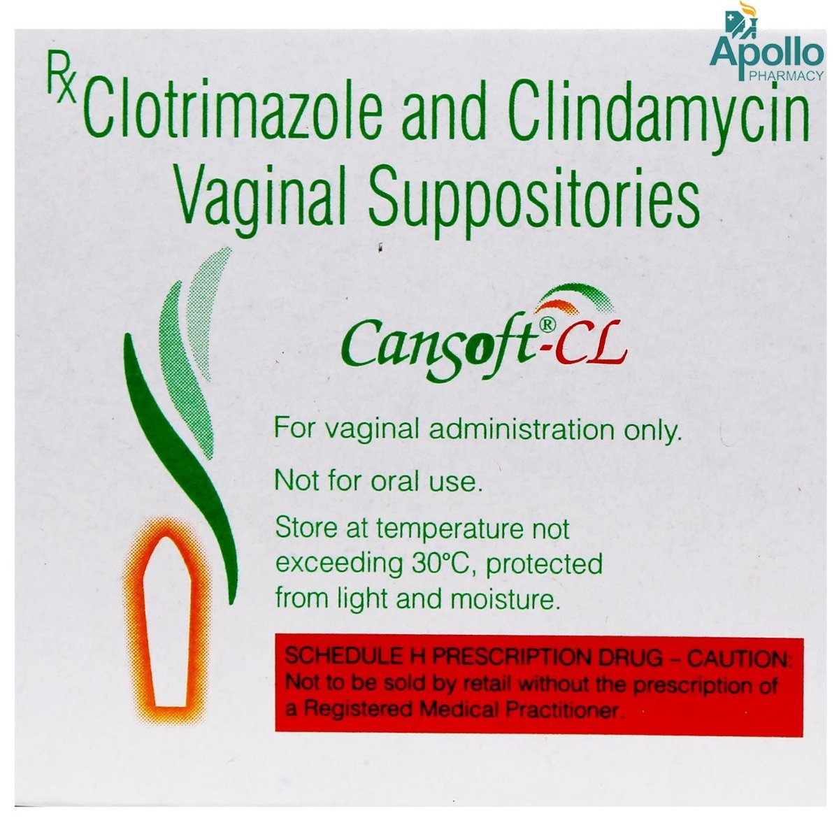 Cansoft-CL Vaginal Suppository 3's, Pack of 3 SuppositoryS Cansoft-CL Vaginal Suppository 3's, Pack of 3 SuppositoryS