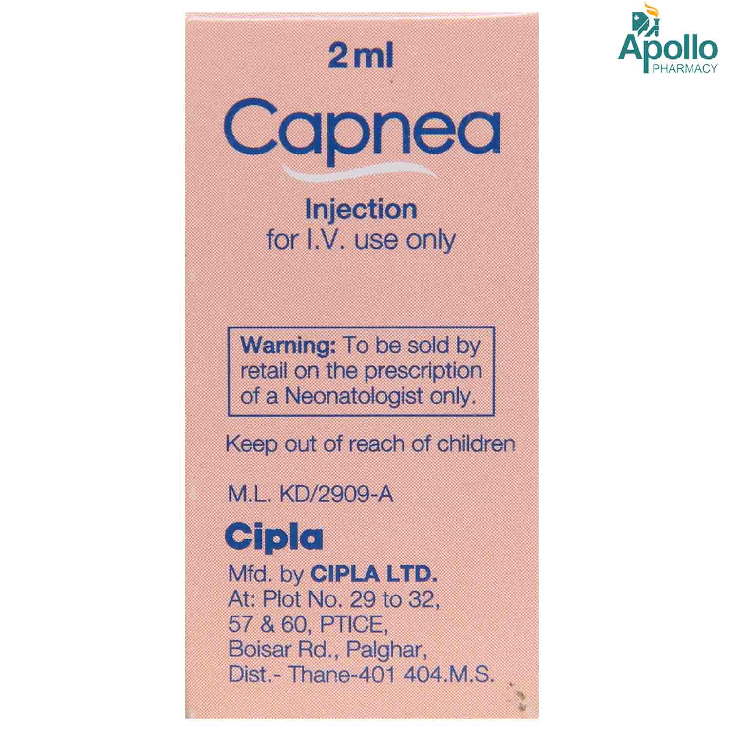 CAPNEA INJECTION 2ML, Pack of 1 INJECTION CAPNEA INJECTION 2ML, Pack of 1 INJECTION