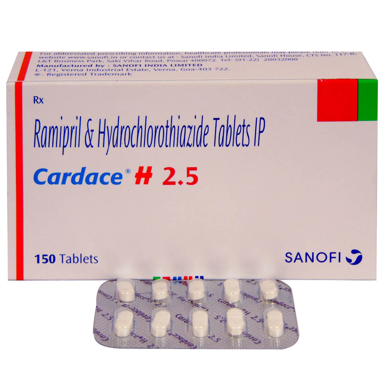 Cardace H 2.5 Tablet 10's, Pack of 10 Cardace H 2.5 Tablet 10's, Pack of 10