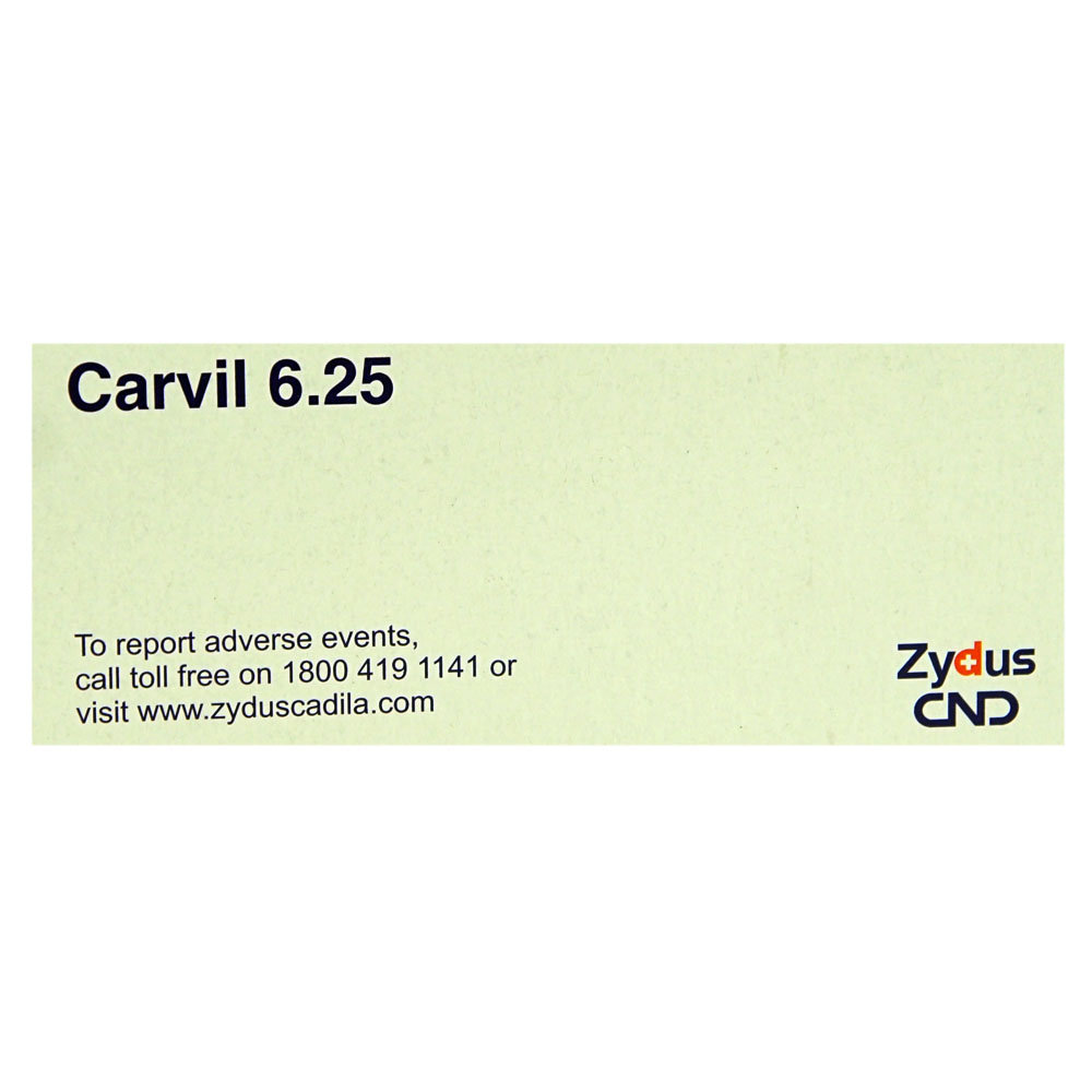 Carvil 6.25 Tablet 10's, Pack of 10 TABLETS Carvil 6.25 Tablet 10's, Pack of 10 TABLETS