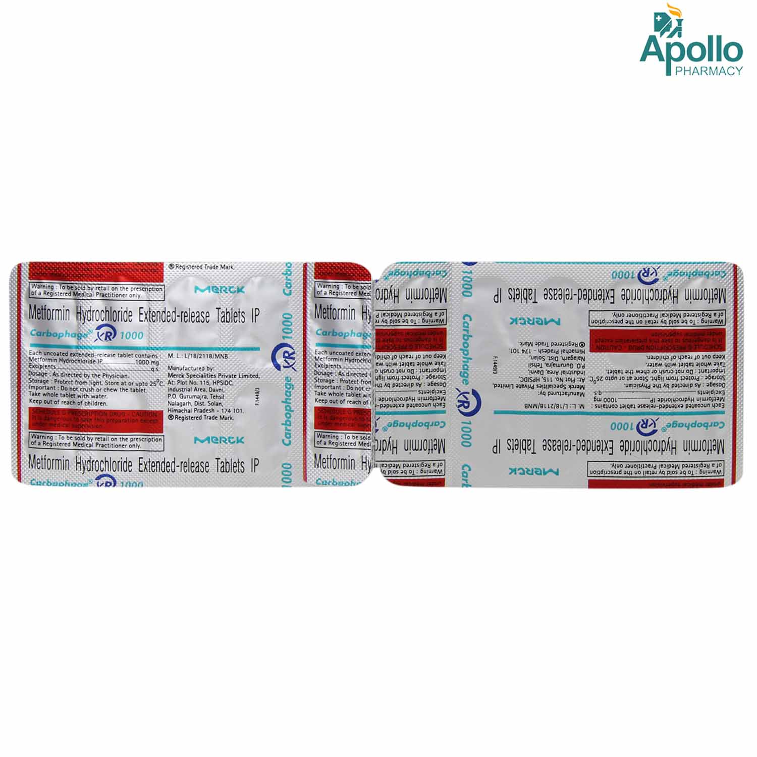 Carbophage XR 1000 Tablet 10's, Pack of 10 TABLETS Carbophage XR 1000 Tablet 10's, Pack of 10 TABLETS