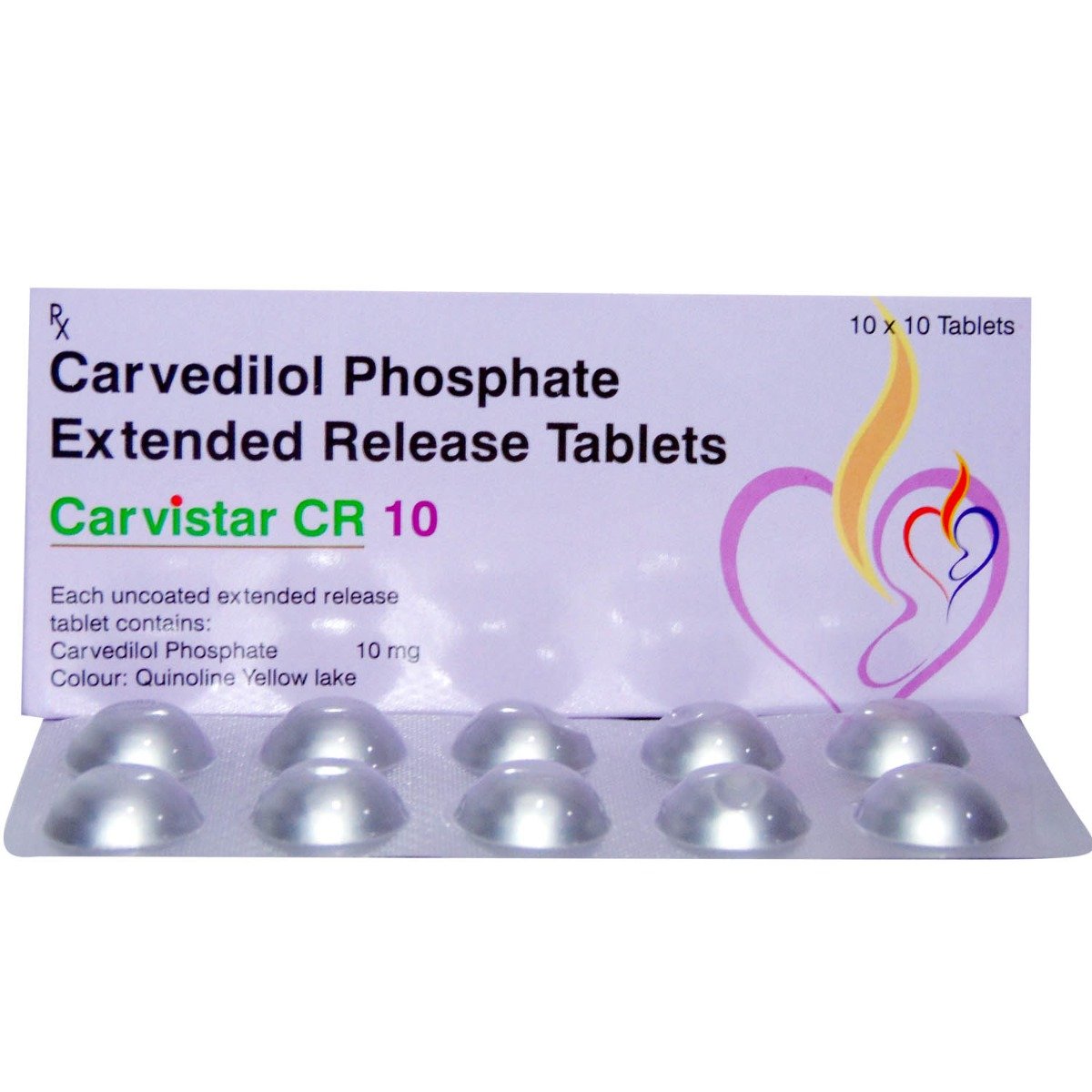 Carvistar CR 10 Tablet 10's, Pack of 10 TabletS Carvistar CR 10 Tablet 10's, Pack of 10 TabletS