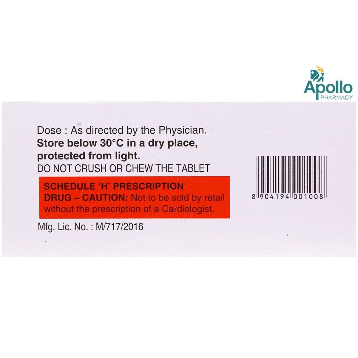 Carca CR 10 mg Tablet 15's, Pack of 15 TABLETS Carca CR 10 mg Tablet 15's, Pack of 15 TABLETS