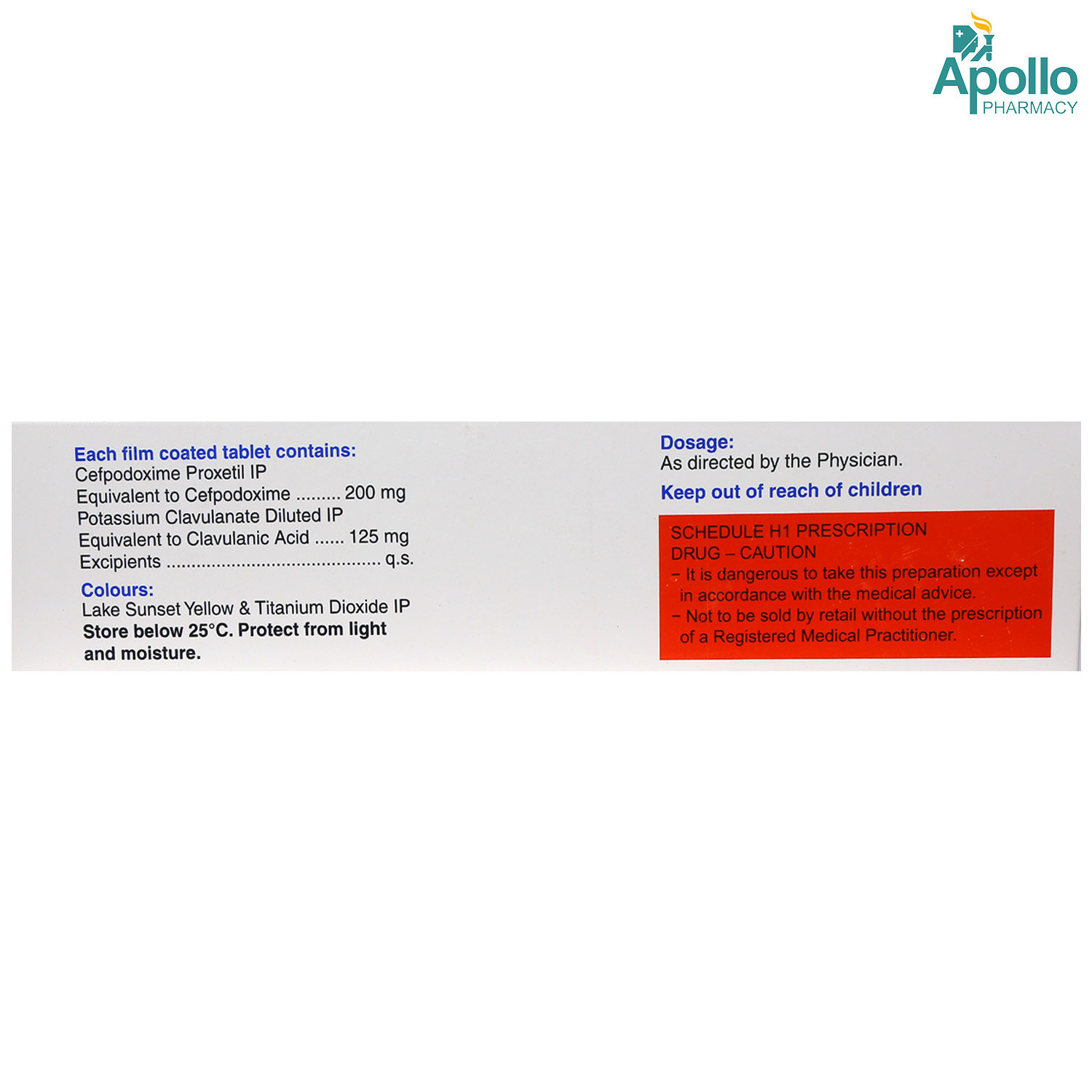 Cefoprox CV-325 Tablet 10's, Pack of 10 TABLETS Cefoprox CV-325 Tablet 10's, Pack of 10 TABLETS