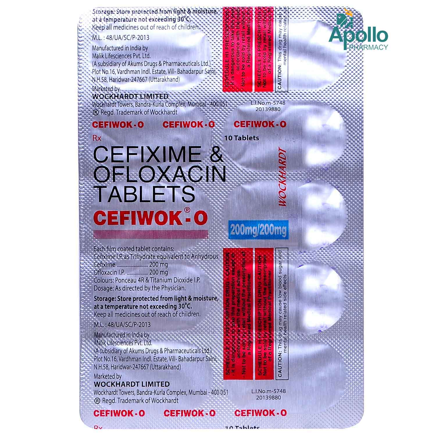 CEFIWOK O TABLET, Pack of 10 TABLETS CEFIWOK O TABLET, Pack of 10 TABLETS