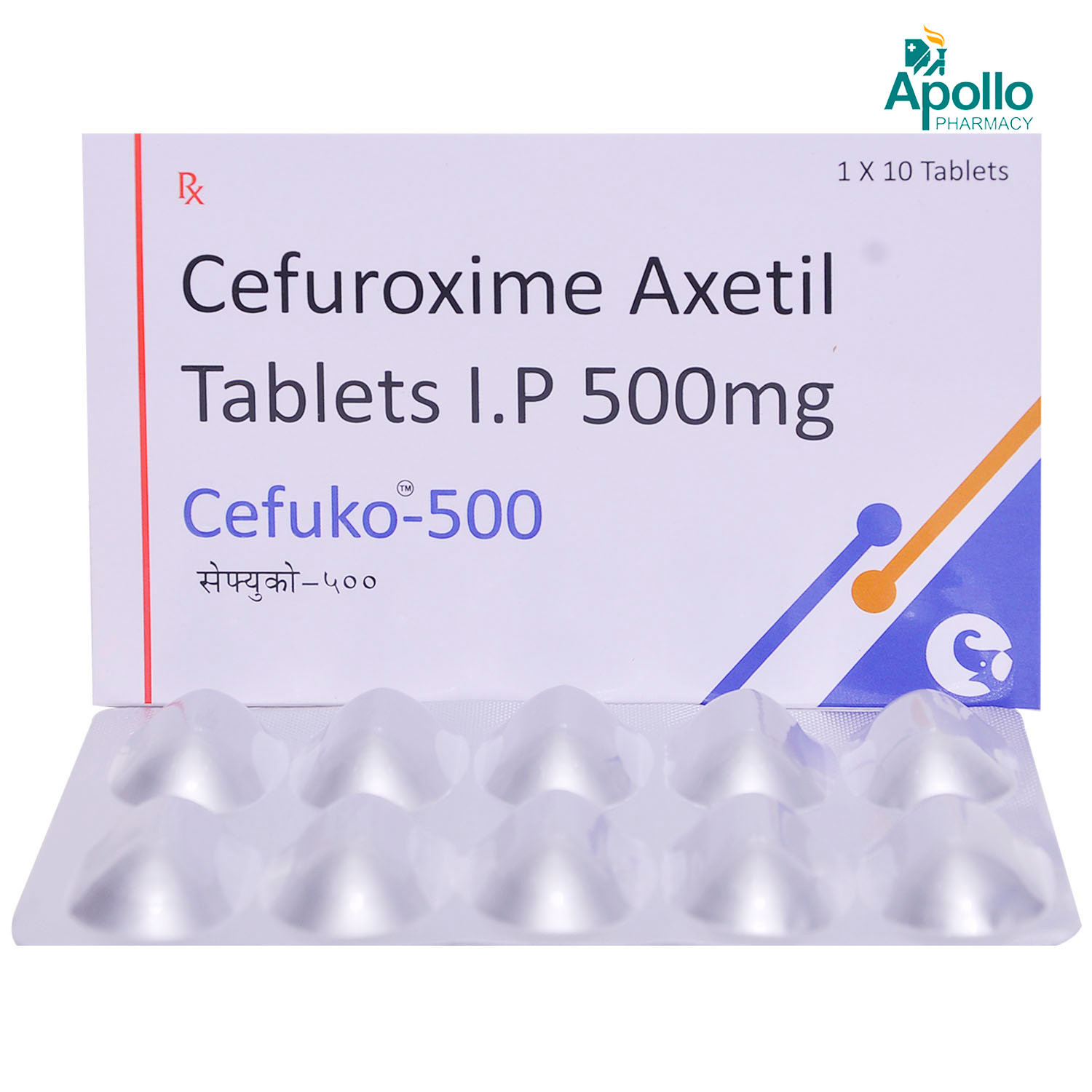 CEFUKO 500MG TABLET 10'S, Pack of 10 TabletS CEFUKO 500MG TABLET 10'S, Pack of 10 TabletS