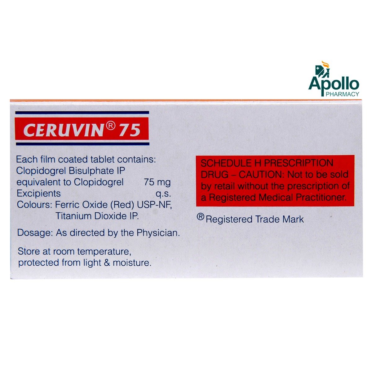 Ceruvin 75 Tablet 15's, Pack of 15 TABLETS Ceruvin 75 Tablet 15's, Pack of 15 TABLETS