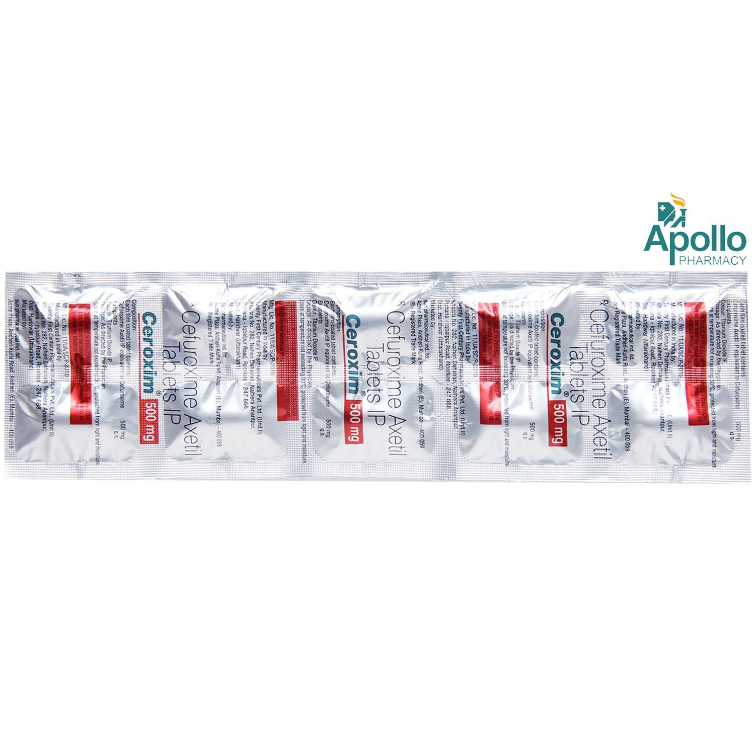 Ceroxim 500 mg Tablet 10's, Pack of 10 TABLETS Ceroxim 500 mg Tablet 10's, Pack of 10 TABLETS