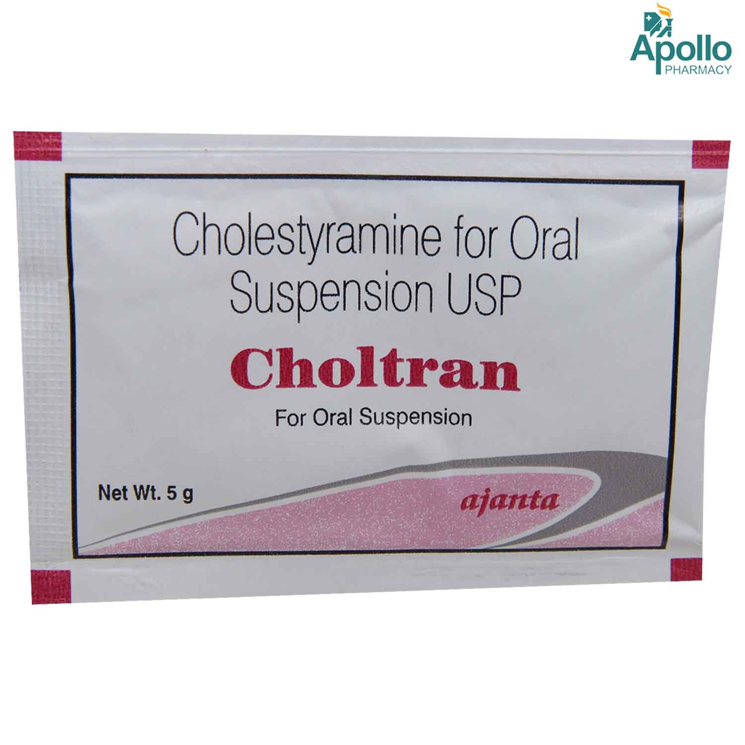Choltran Powder For Oral Suspension 5 gm, Pack of 1 POWDER Choltran Powder For Oral Suspension 5 gm, Pack of 1 POWDER