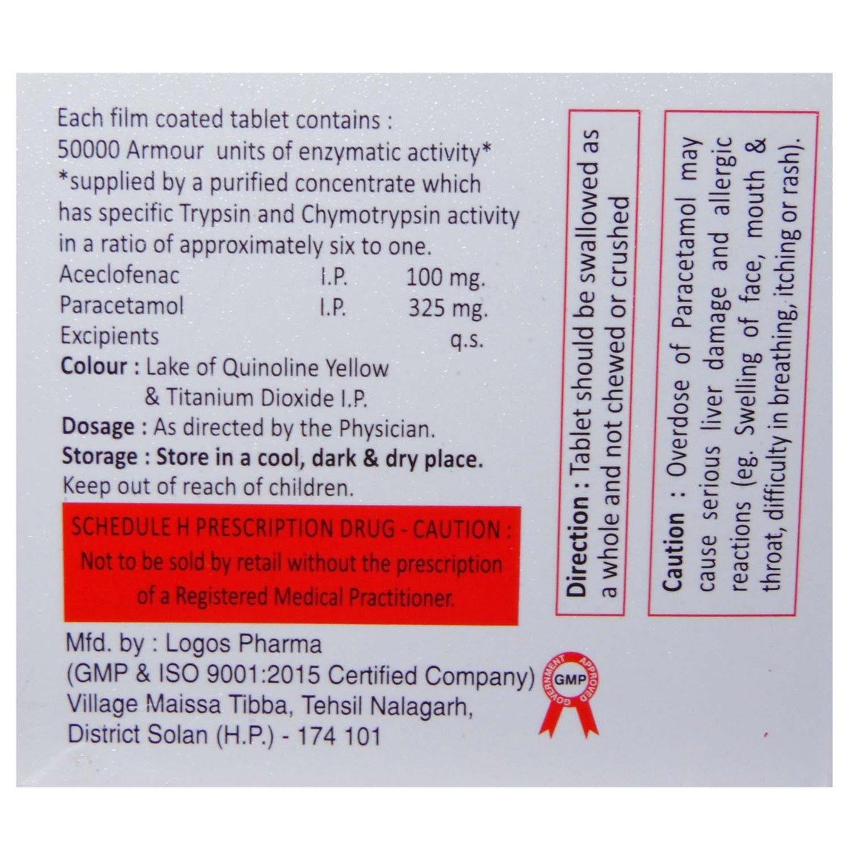 CHYMOTIP PLUS TABLET 10'S, Pack of 10 TABLETS CHYMOTIP PLUS TABLET 10'S, Pack of 10 TABLETS