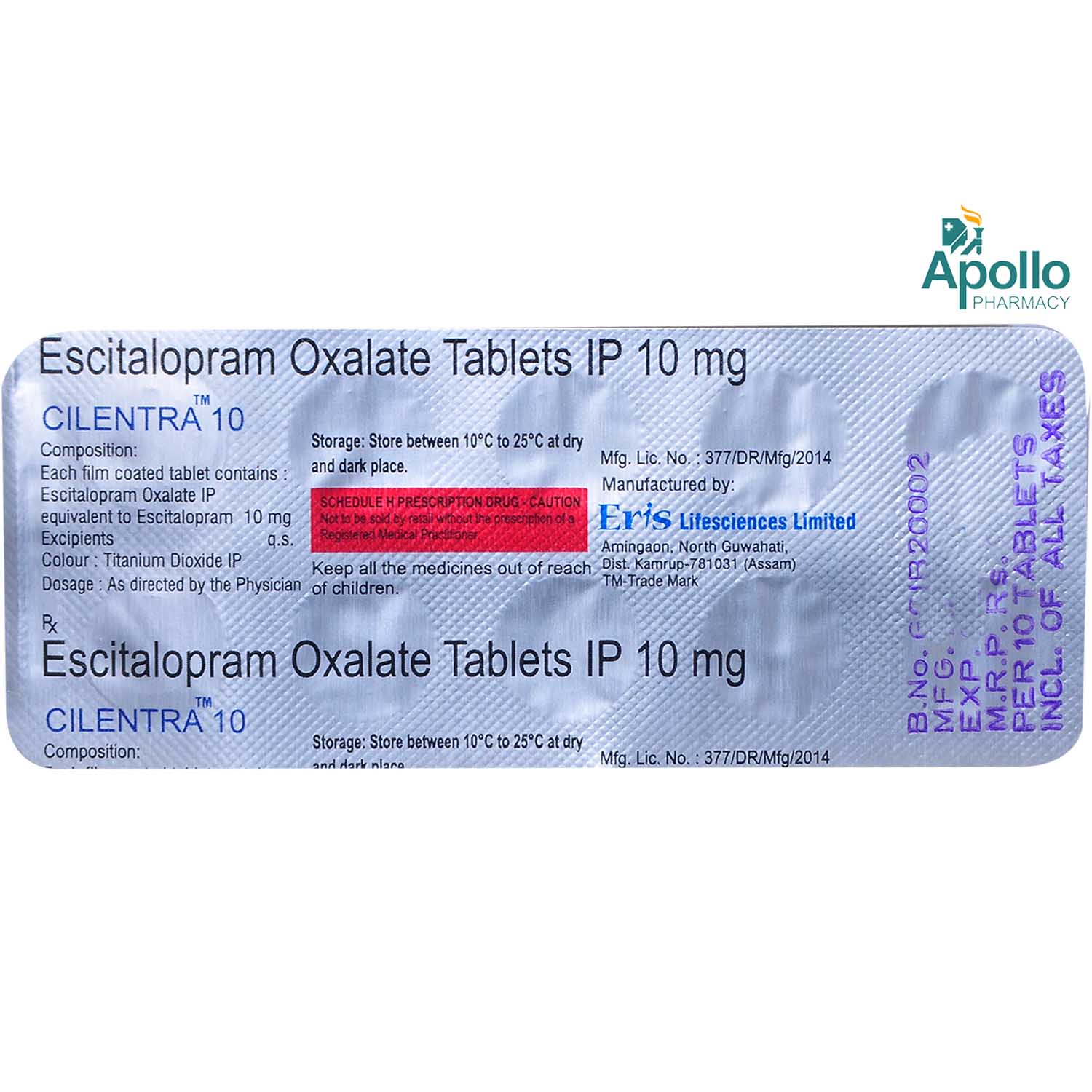 Cilentra 10 Tablet 10's, Pack of 10 TABLETS Cilentra 10 Tablet 10's, Pack of 10 TABLETS