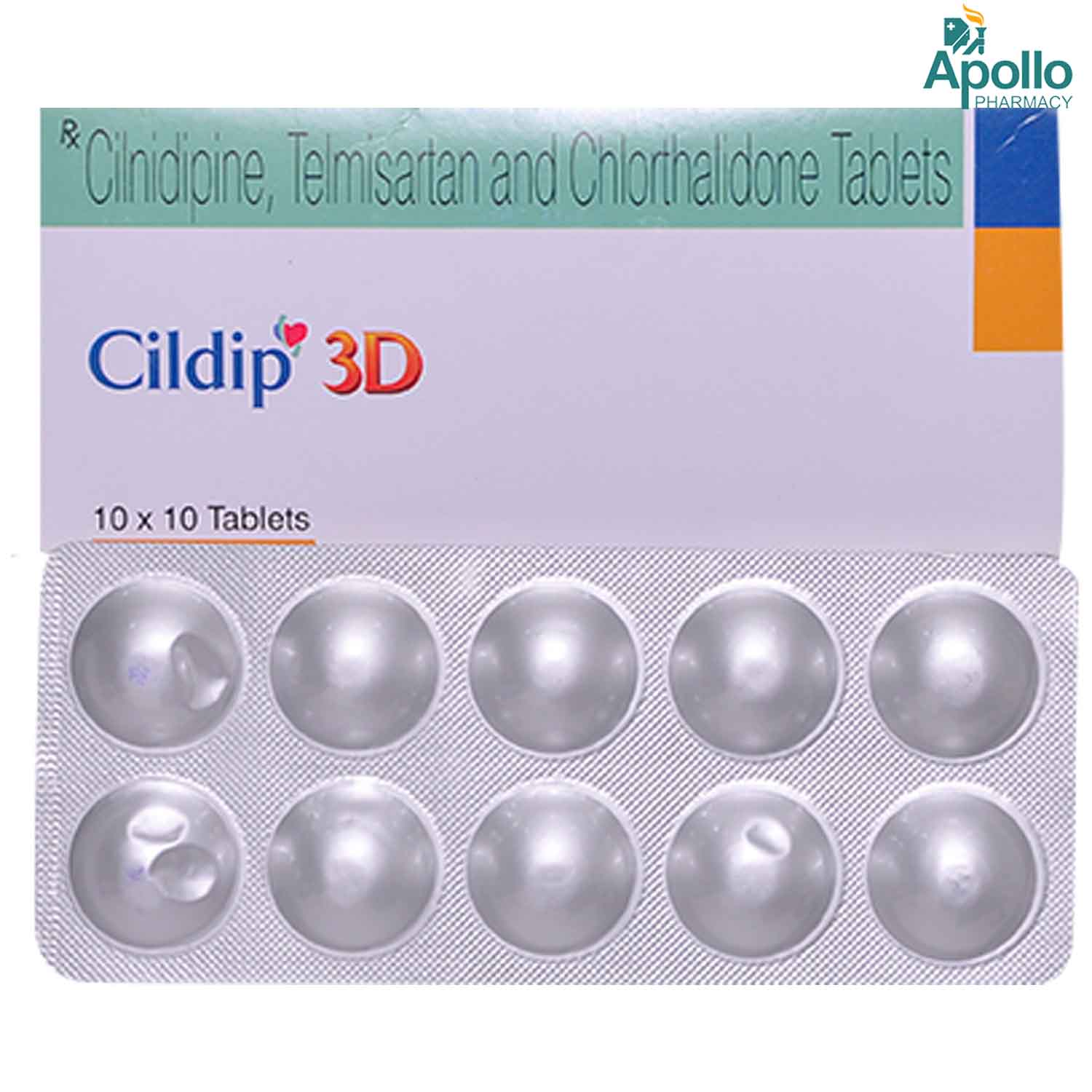 Cildip 3D Tablet 10's, Pack of 10 Cildip 3D Tablet 10's, Pack of 10