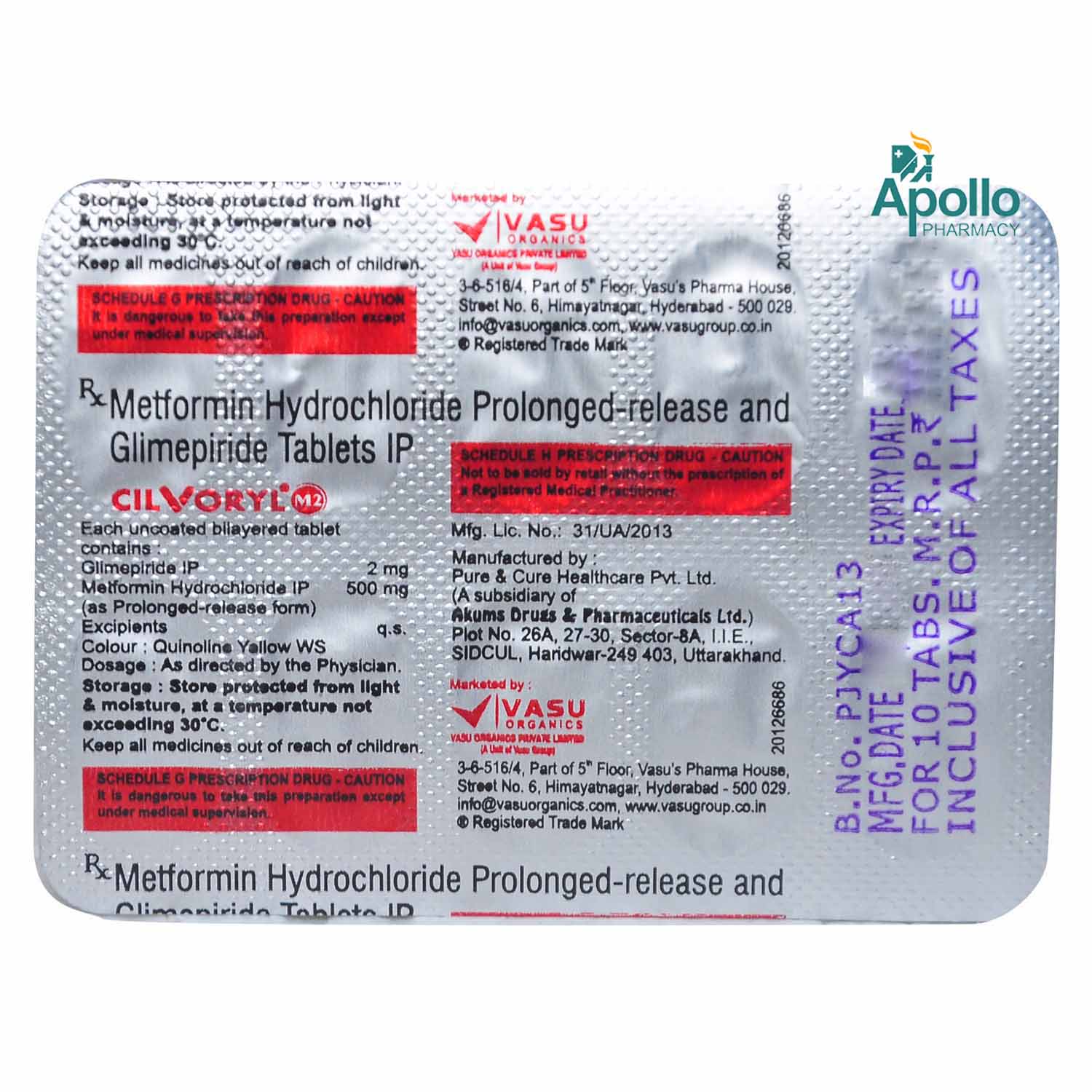Cilvoryl M2 Tablet 10's, Pack of 10 TABLETS Cilvoryl M2 Tablet 10's, Pack of 10 TABLETS