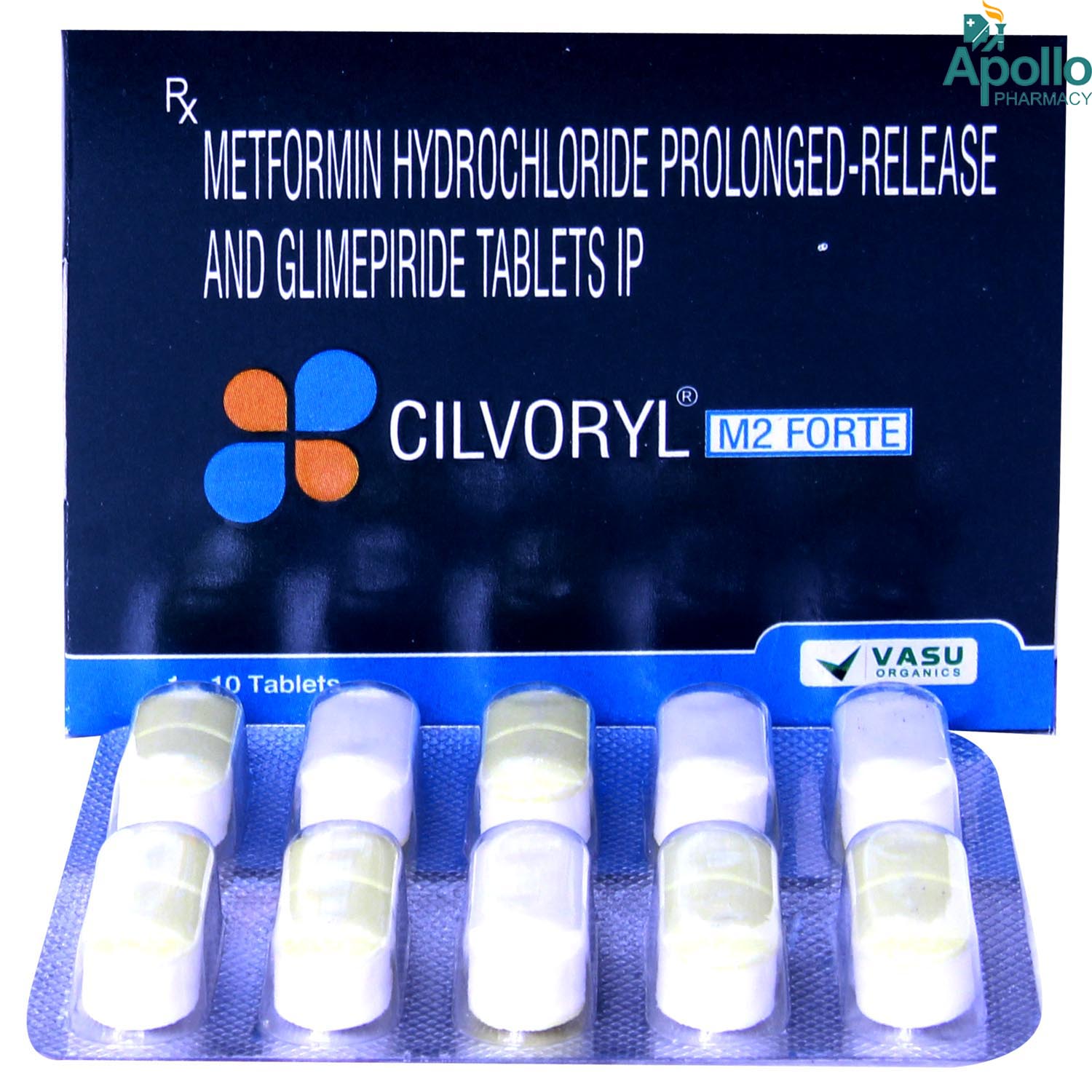 Cilvoryl M2 Forte Tablet 10's, Pack of 10 TabletS Cilvoryl M2 Forte Tablet 10's, Pack of 10 TabletS