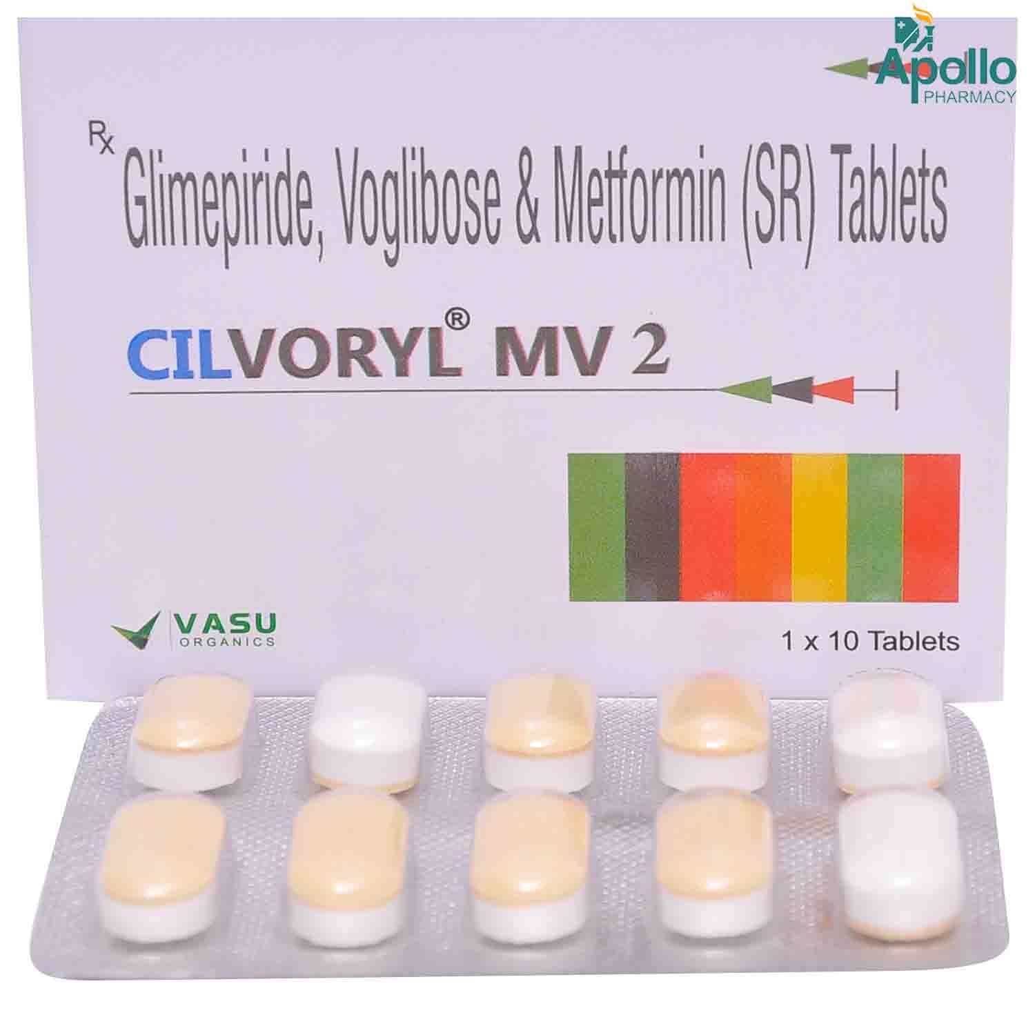 Cilvoryl MV 2 Tablet 10's, Pack of 10 TABLETS Cilvoryl MV 2 Tablet 10's, Pack of 10 TABLETS