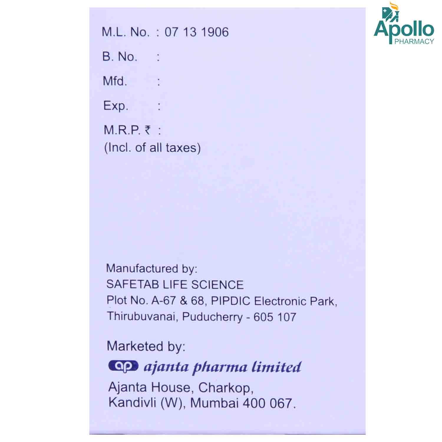 Cinod Beta 10/50 Tablet 15's, Pack of 15 TabletS Cinod Beta 10/50 Tablet 15's, Pack of 15 TabletS