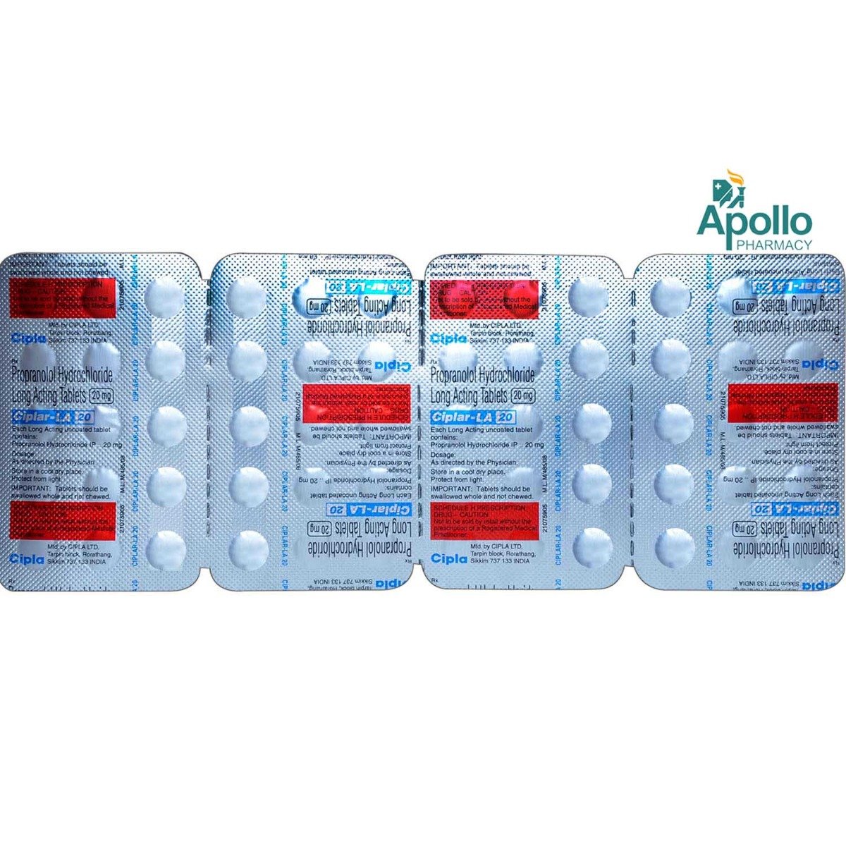 Ciplar-LA 20 Tablet 15's, Pack of 15 TABLETS Ciplar-LA 20 Tablet 15's, Pack of 15 TABLETS