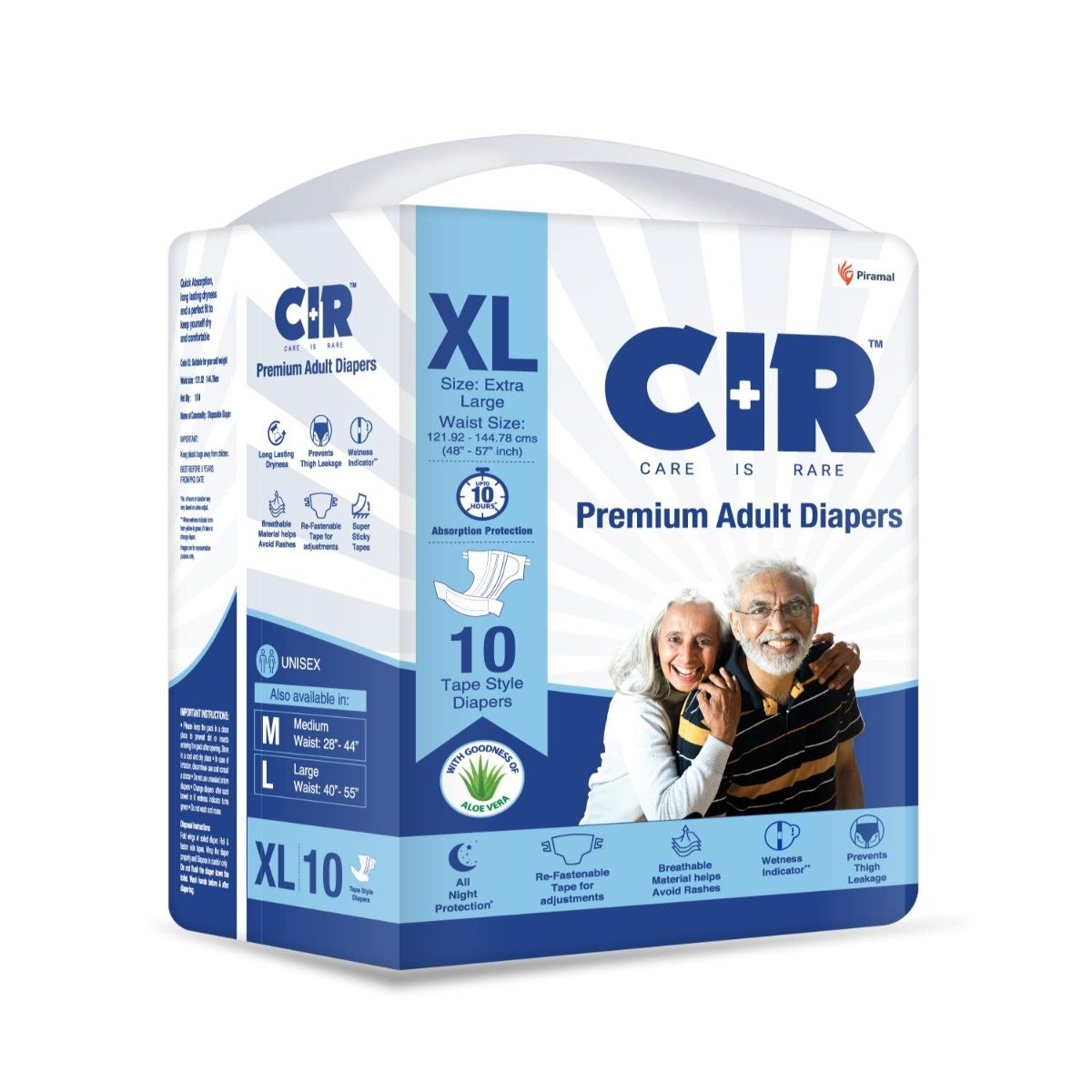 CIR Premium Adult Tape Diapers XL, 10 Count, Pack of 1 CIR Premium Adult Tape Diapers XL, 10 Count, Pack of 1