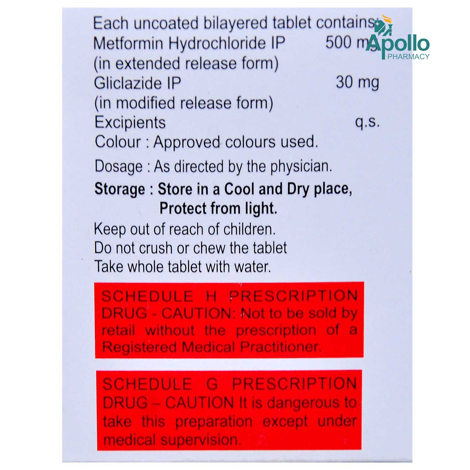 Claglid Met 30 Tablet 10's, Pack of 10 TabletS Claglid Met 30 Tablet 10's, Pack of 10 TabletS