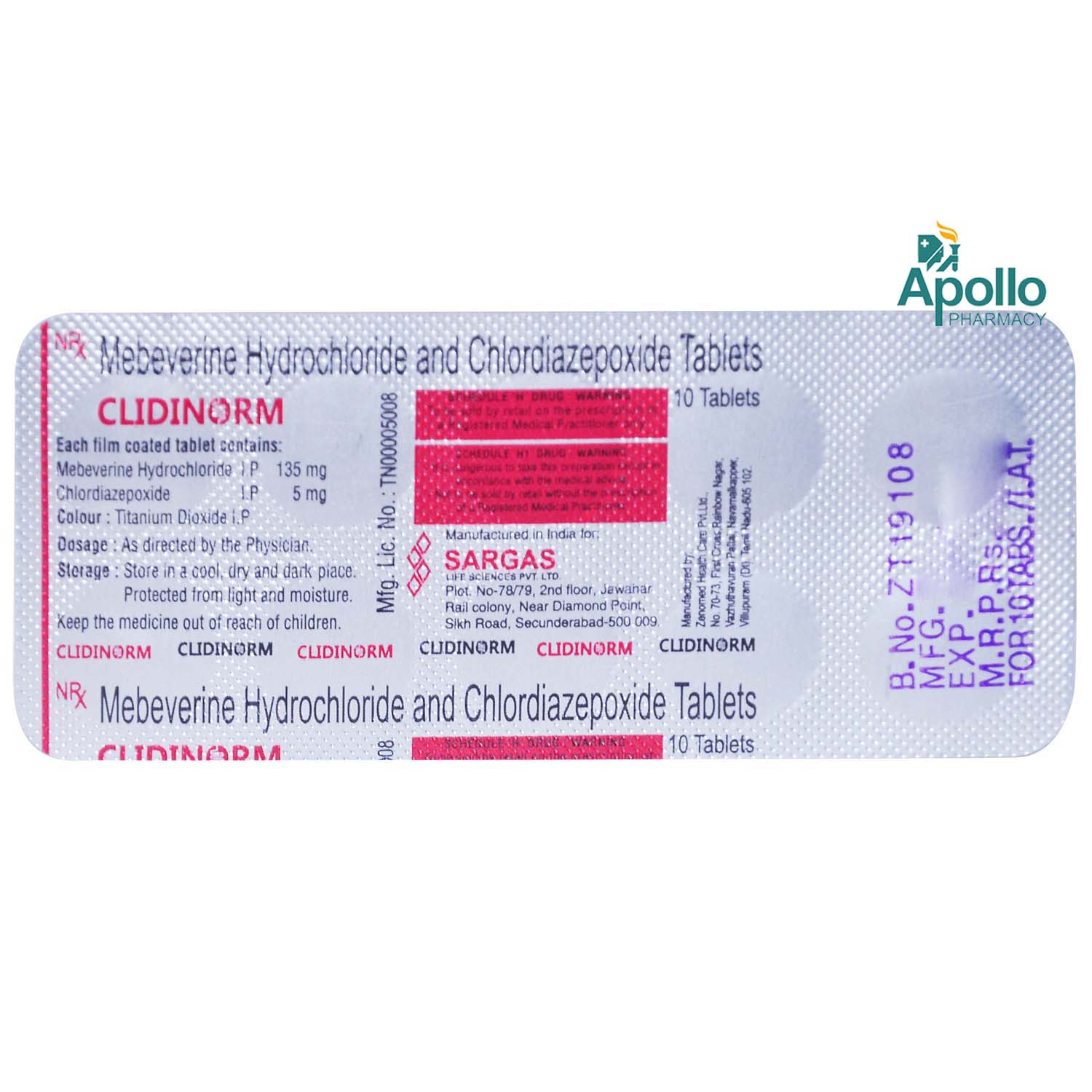 CLIDINORM TABLET 10'S, Pack of 10 TabletS CLIDINORM TABLET 10'S, Pack of 10 TabletS