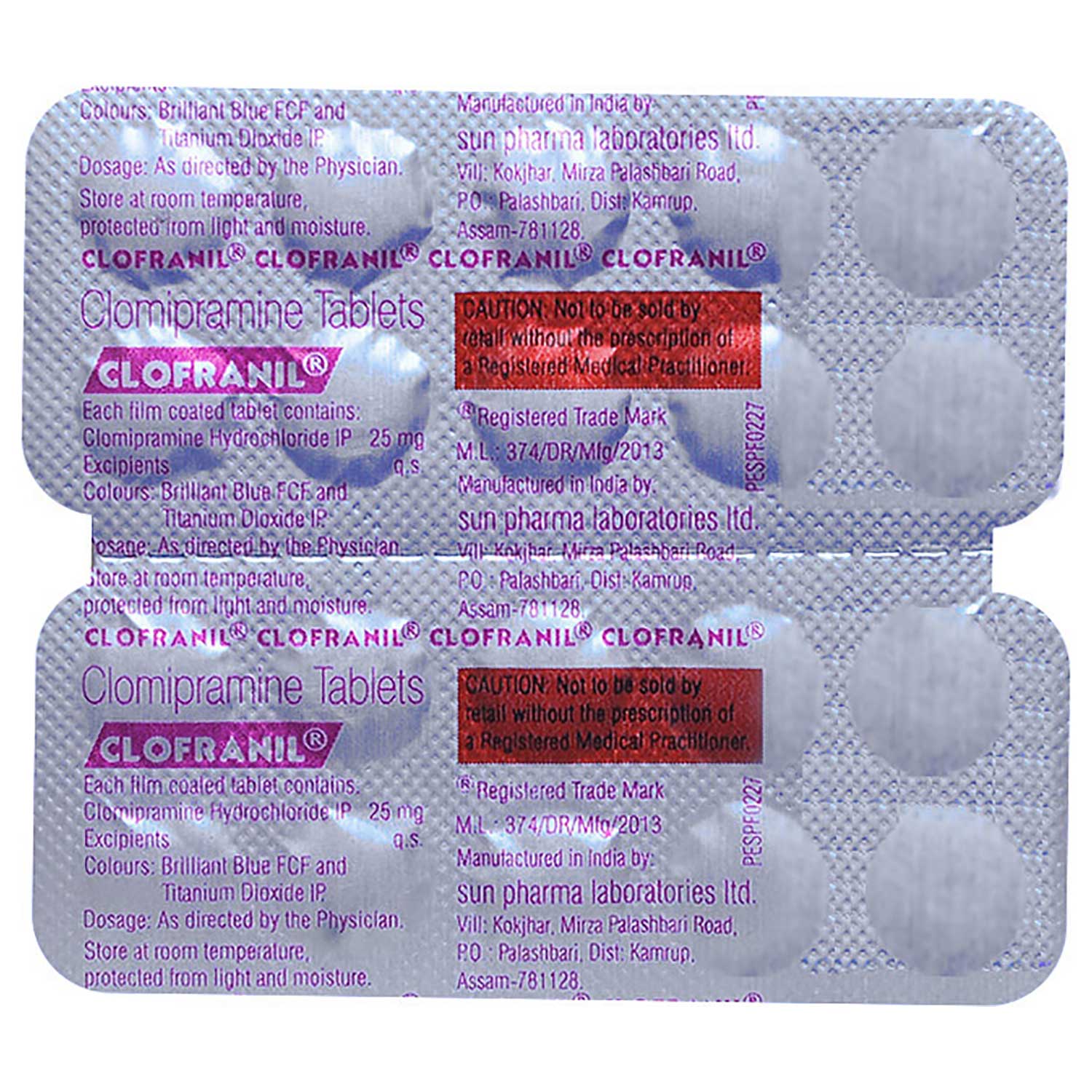 Clofranil 25 Tablet 10's, Pack of 10 TABLETS Clofranil 25 Tablet 10's, Pack of 10 TABLETS
