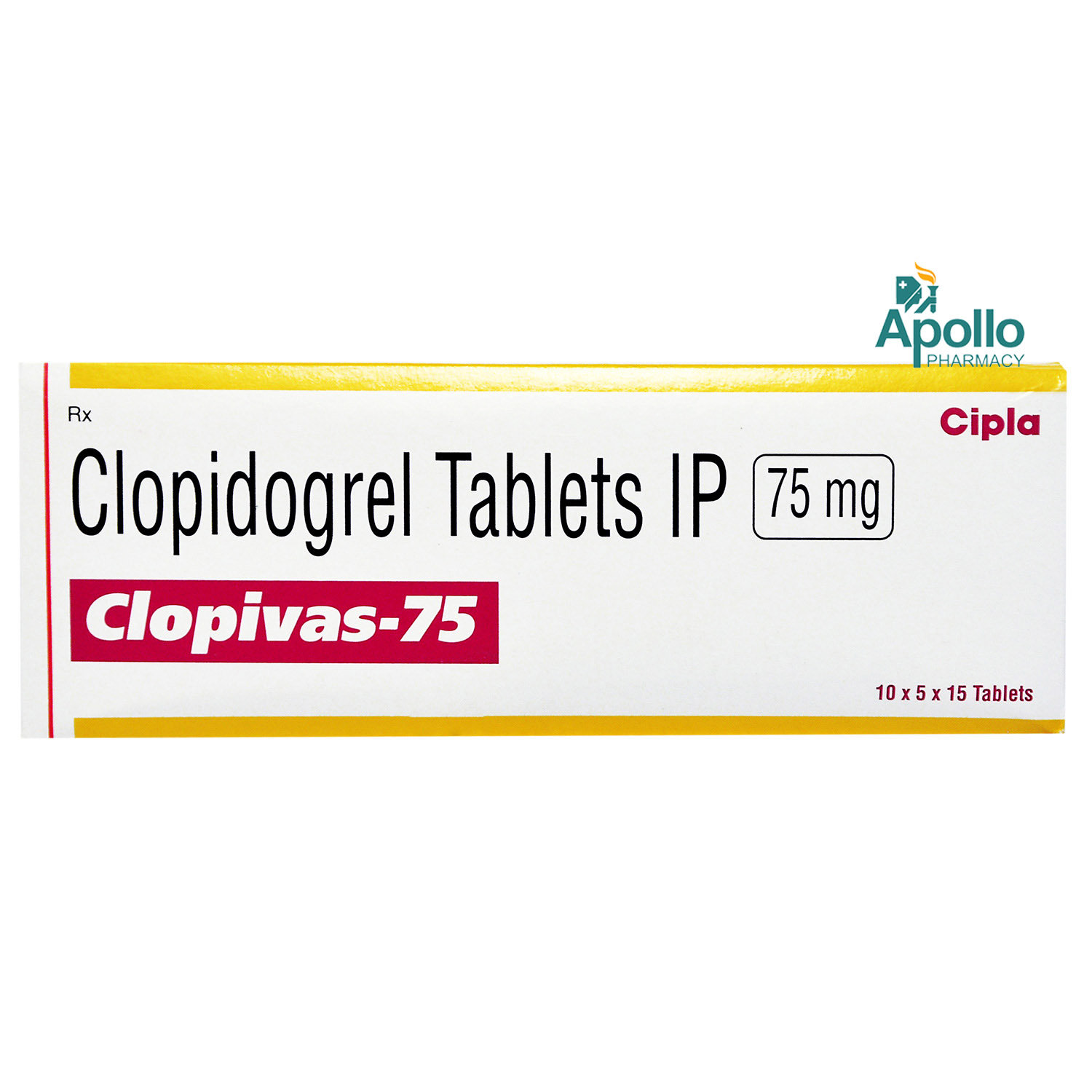Clopivas-75 Tablet 15's, Pack of 15 TABLETS Clopivas-75 Tablet 15's, Pack of 15 TABLETS