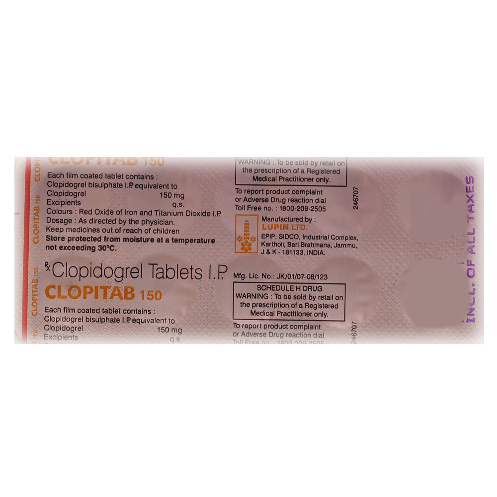 Clopitab 150 Tablet 10's, Pack of 10 TABLETS Clopitab 150 Tablet 10's, Pack of 10 TABLETS
