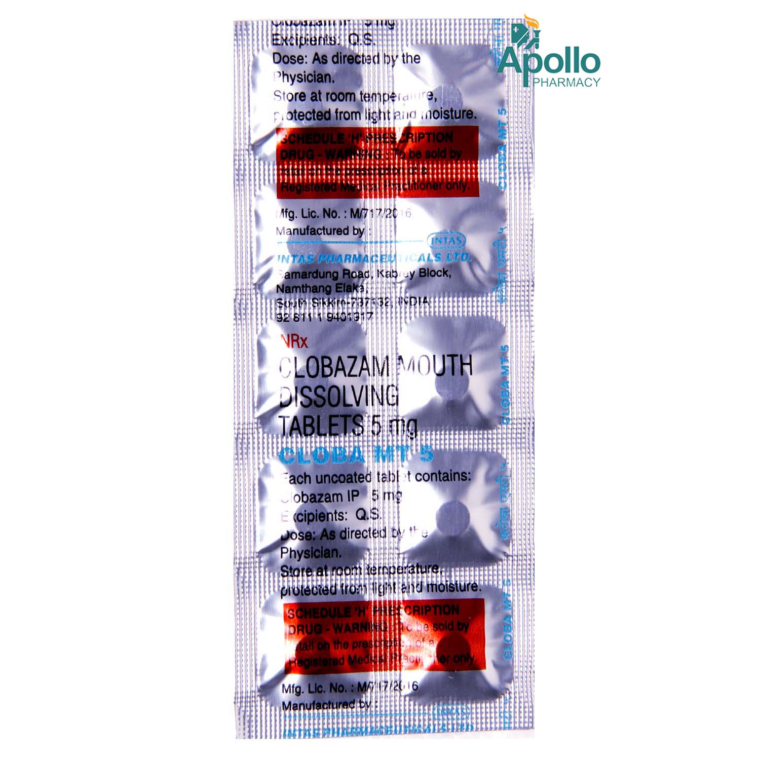 Cloba MT 5 Tablet 10's, Pack of 10 TABLETS Cloba MT 5 Tablet 10's, Pack of 10 TABLETS