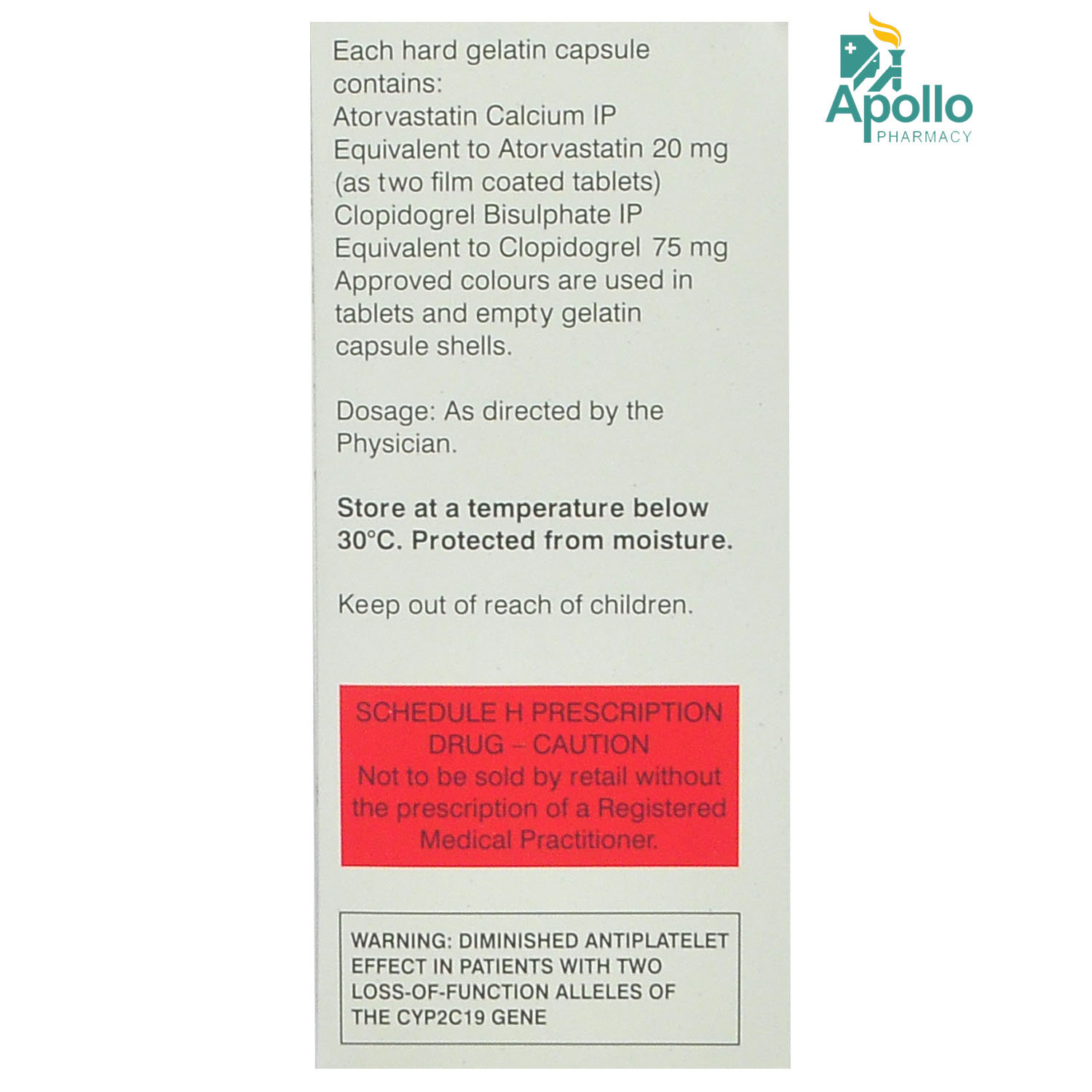 Clopitab CV 20 Capsule 15's, Pack of 15 CAPSULES Clopitab CV 20 Capsule 15's, Pack of 15 CAPSULES