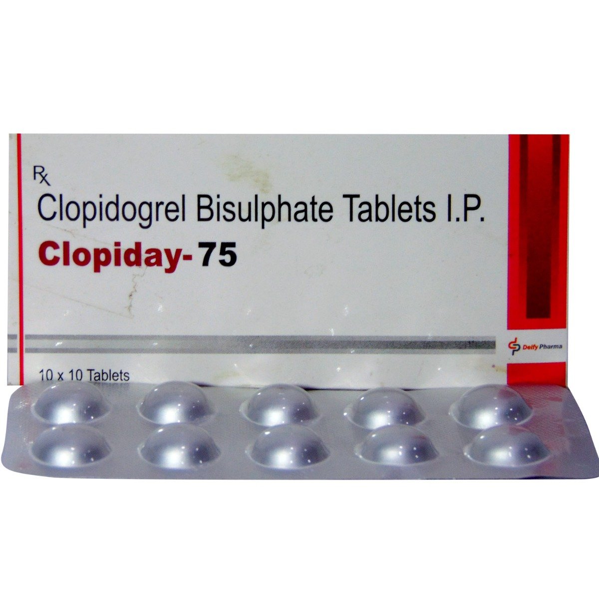 Clopiday 75 mg Tablet 10's, Pack of 10 TABLETS Clopiday 75 mg Tablet 10's, Pack of 10 TABLETS