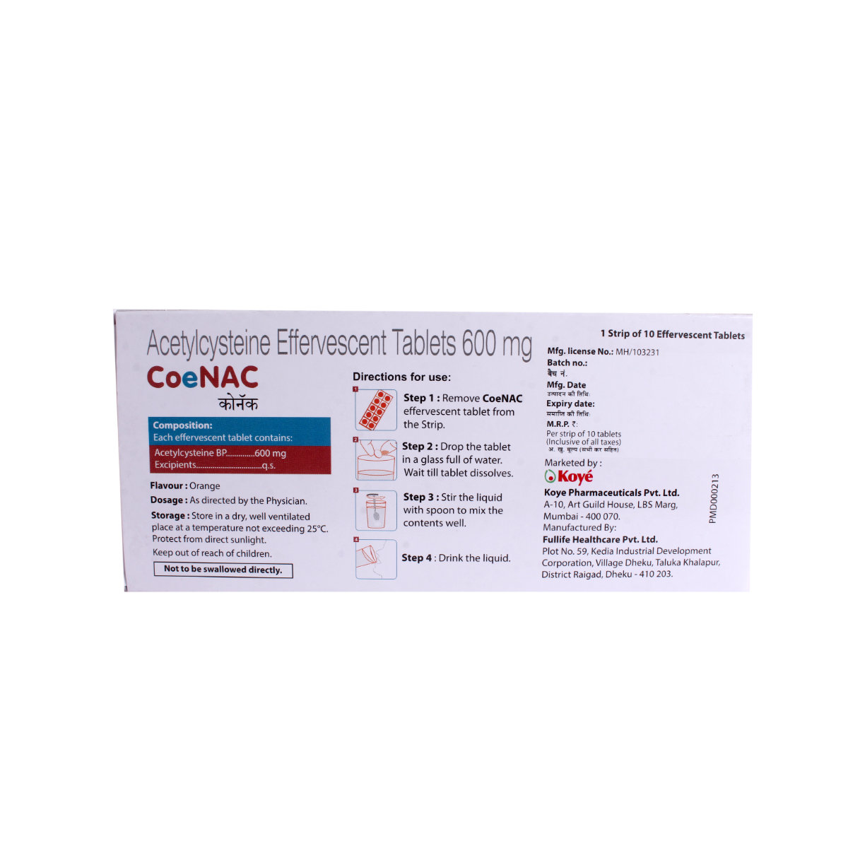 Coenac SF Orange Flavour Tablet 10's, Pack of 10 TabletS Coenac SF Orange Flavour Tablet 10's, Pack of 10 TabletS