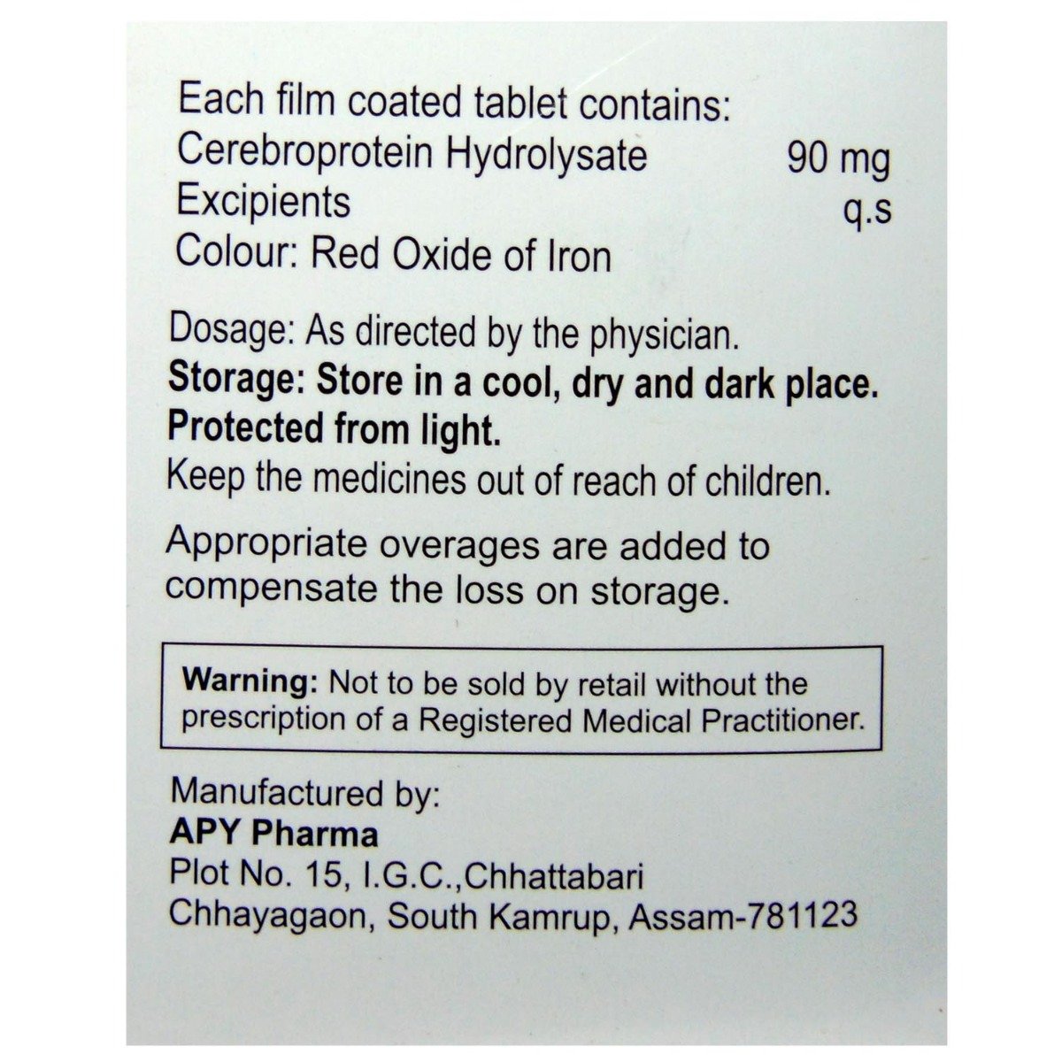 Cogniza 90mg Tablet 10's, Pack of 10 TABLETS Cogniza 90mg Tablet 10's, Pack of 10 TABLETS