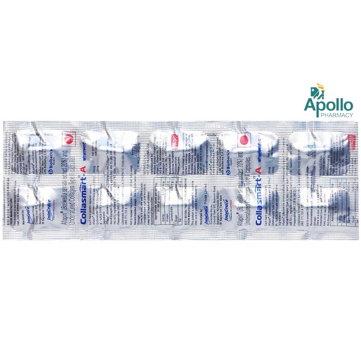 Collasmart-A Capsule 10's, Pack of 10 CapsuleS Collasmart-A Capsule 10's, Pack of 10 CapsuleS