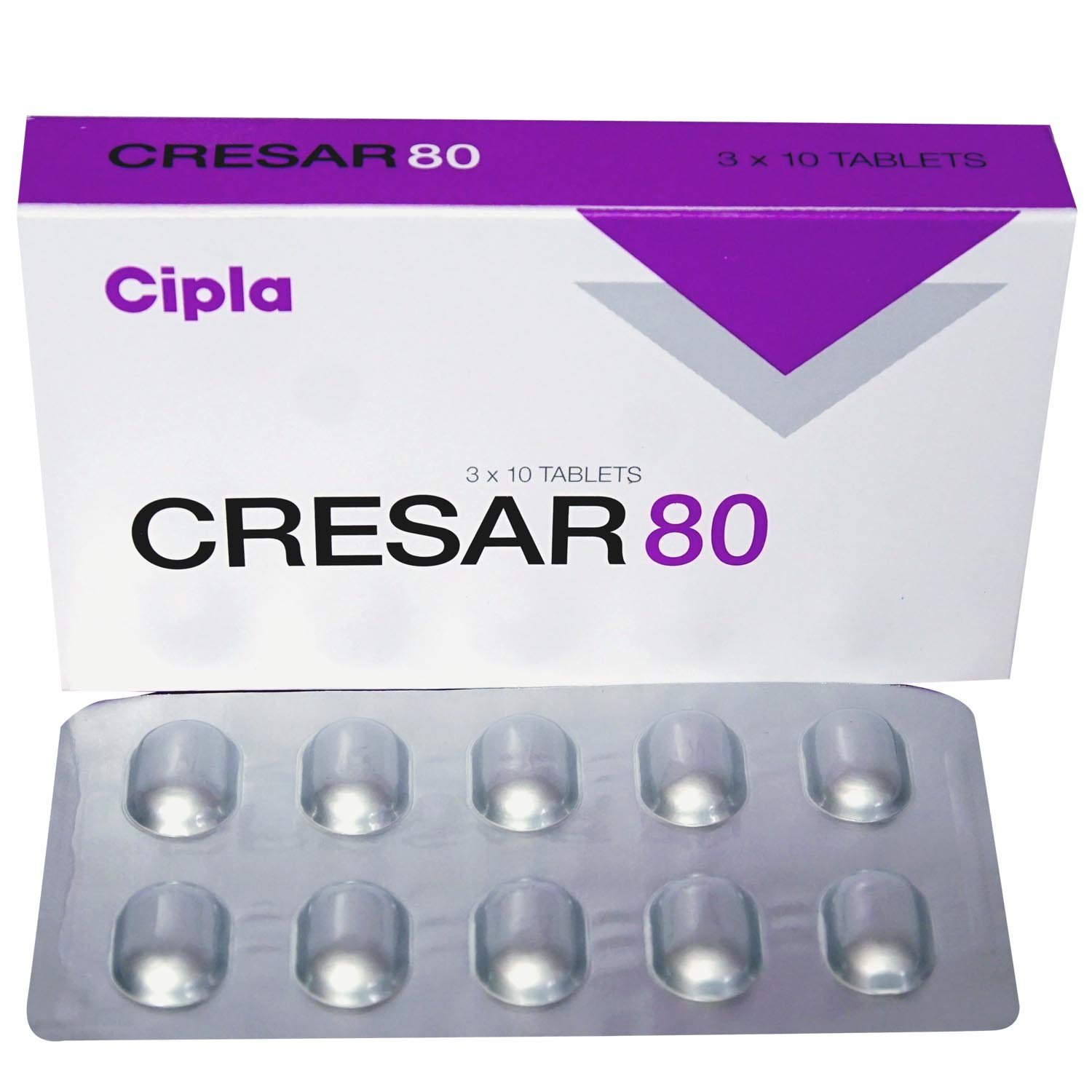 Cresar 80 Tablet 10's, Pack of 10 TABLETS Cresar 80 Tablet 10's, Pack of 10 TABLETS