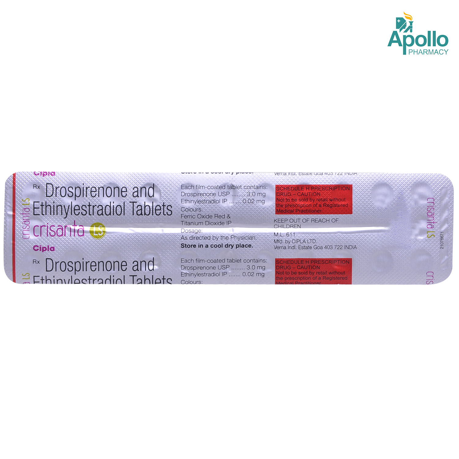 Crisanta LS Tablet 24's, Pack of 1 TABLET Crisanta LS Tablet 24's, Pack of 1 TABLET