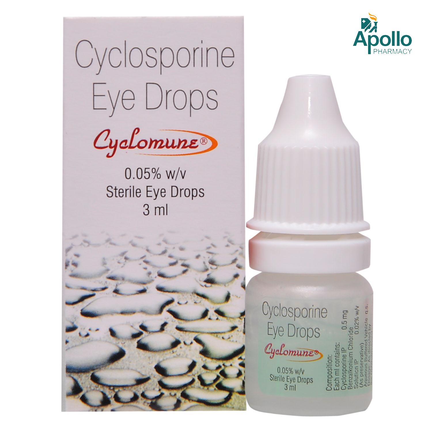 Cyclomune 0.5% Eye Drop 3 ml, Pack of 1 EYE DROPS Cyclomune 0.5% Eye Drop 3 ml, Pack of 1 EYE DROPS