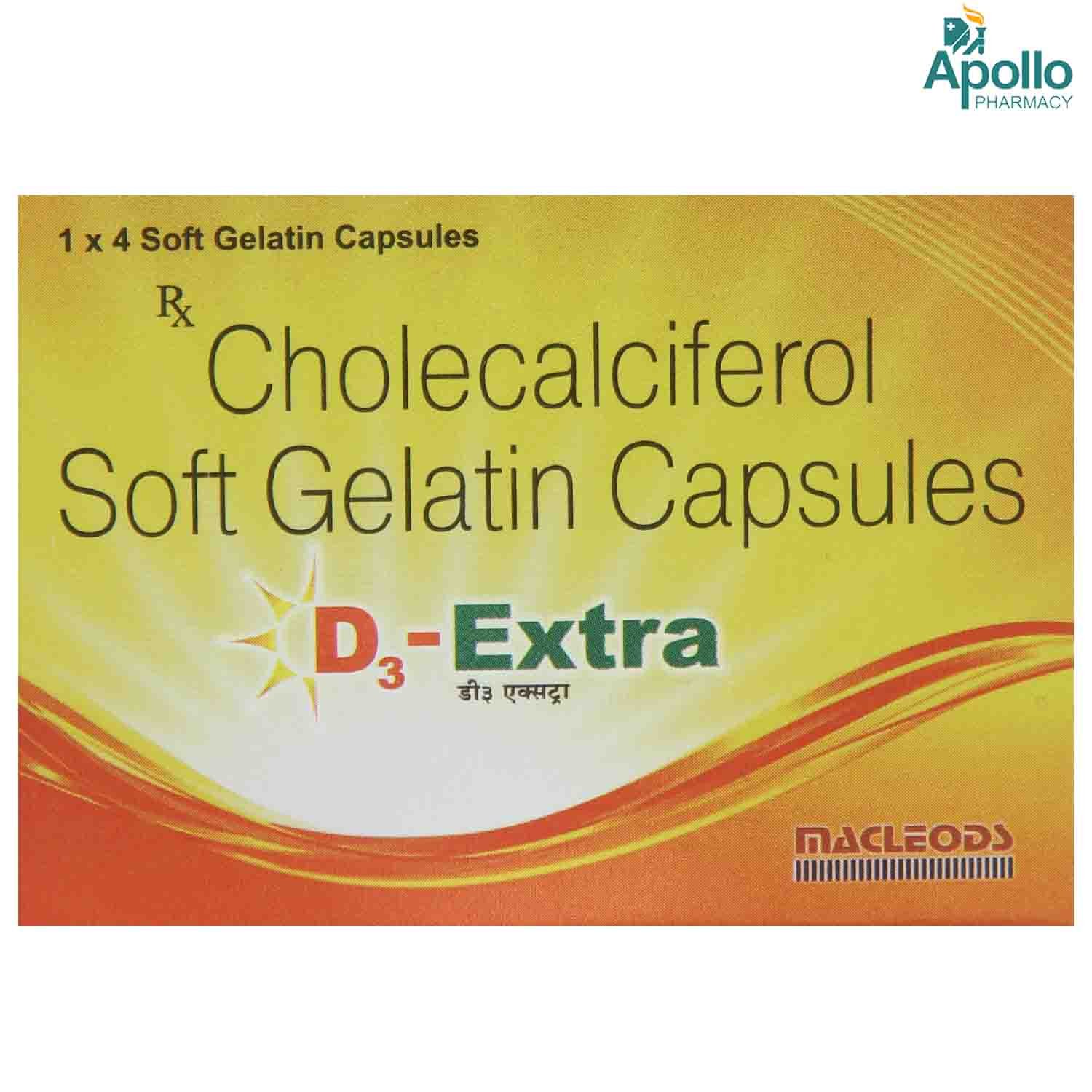 D3-Extra Capsule 4's, Pack of 4 D3-Extra Capsule 4's, Pack of 4