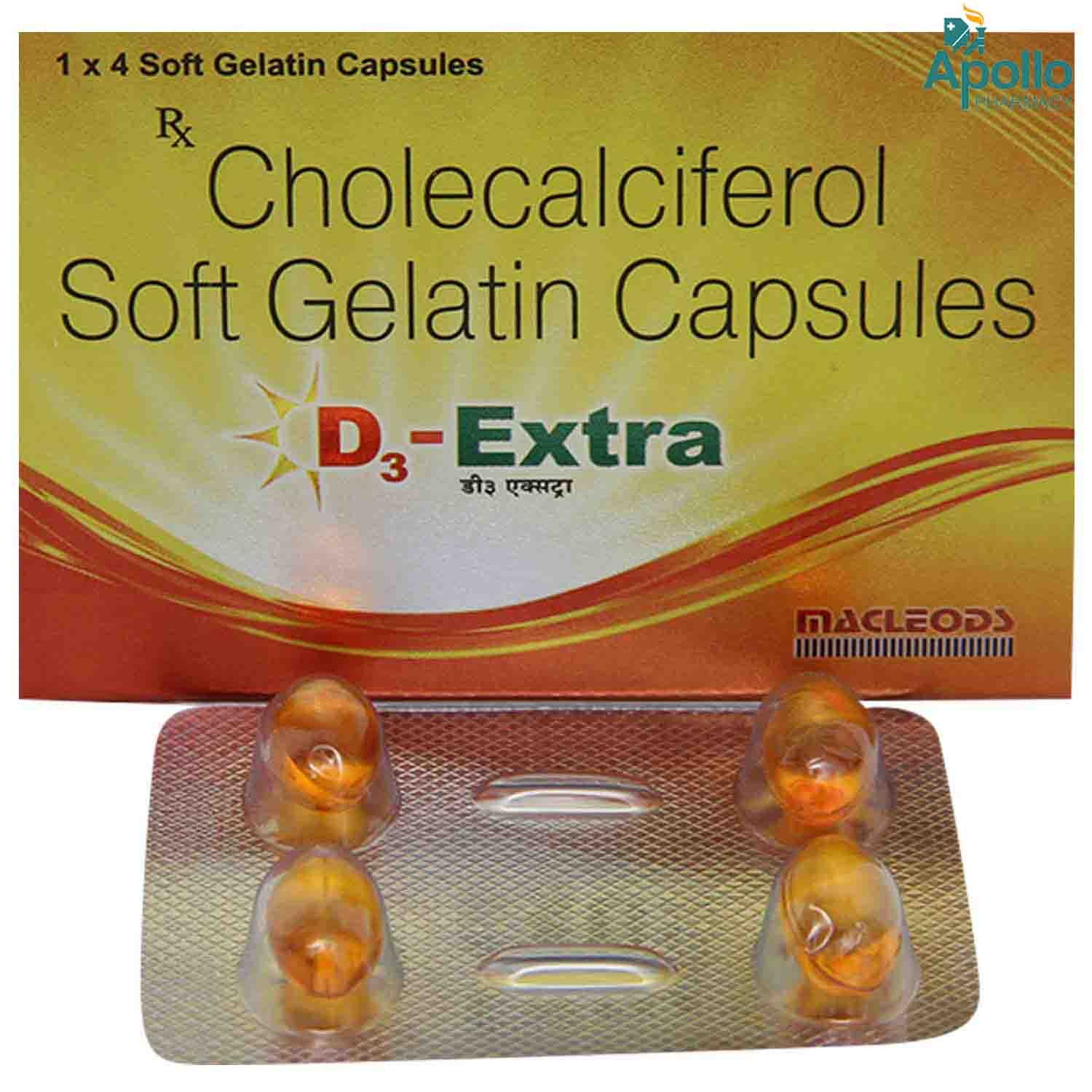 D3-Extra Capsule 4's, Pack of 4 D3-Extra Capsule 4's, Pack of 4