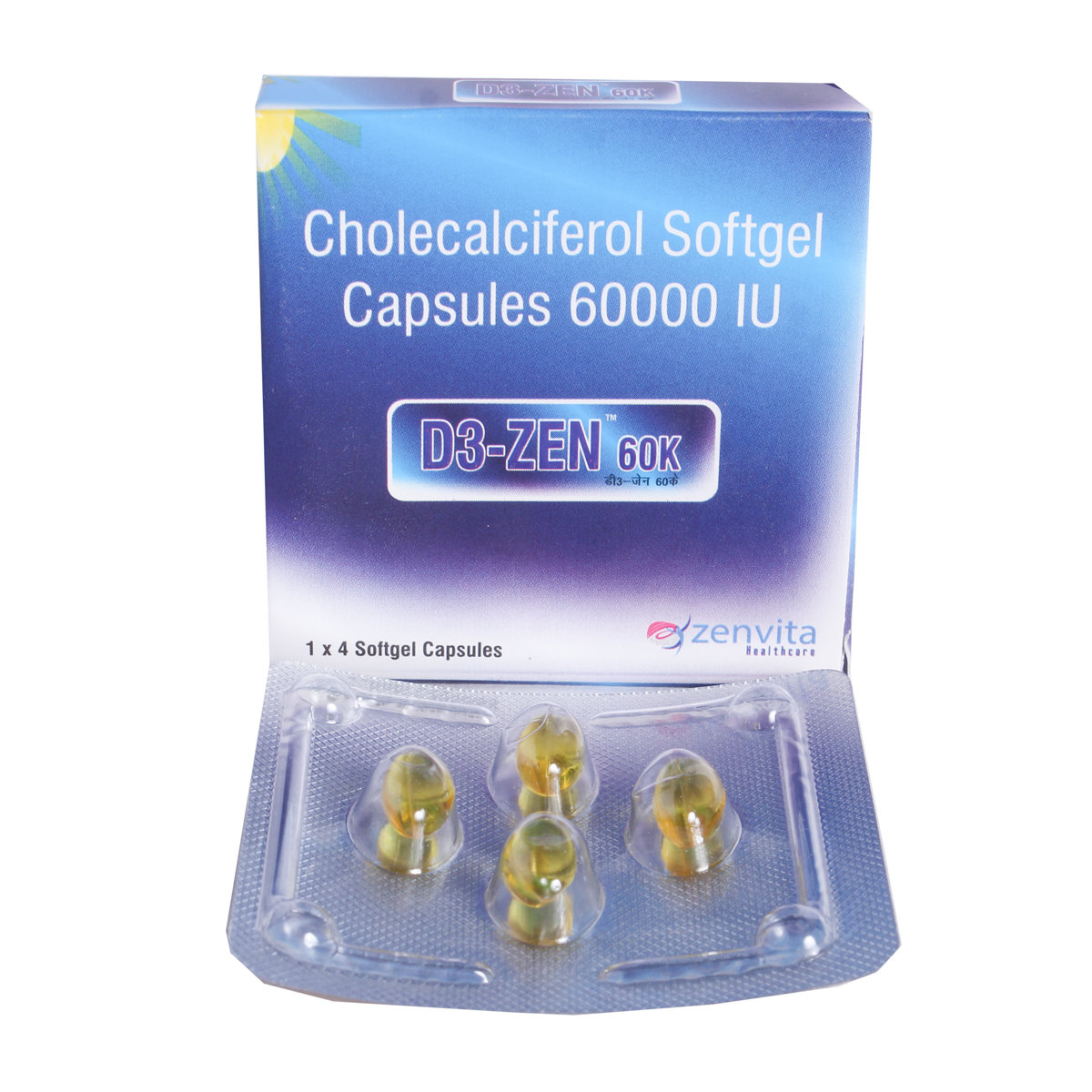 D3-Zen 60K Capsule 4's, Pack of 4 D3-Zen 60K Capsule 4's, Pack of 4