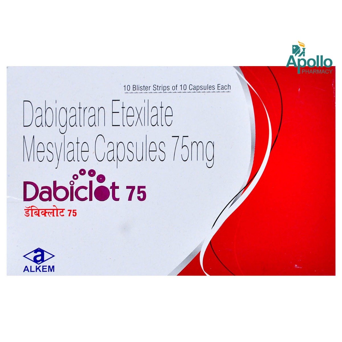 Dabiclot 75 Capsule 10's, Pack of 10 CAPSULES Dabiclot 75 Capsule 10's, Pack of 10 CAPSULES