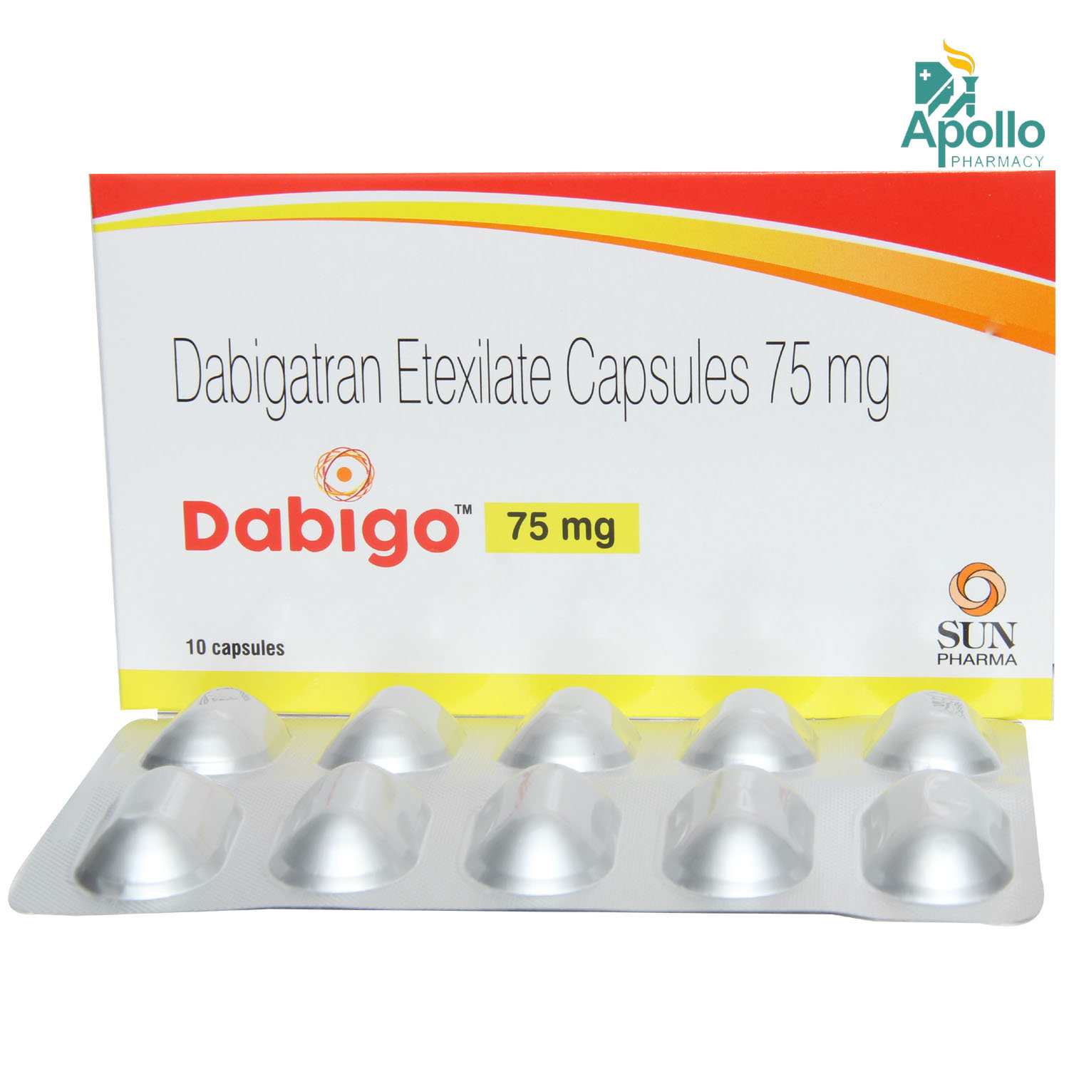 Dabigo 75 mg Capsule 10's, Pack of 10 CAPSULES Dabigo 75 mg Capsule 10's, Pack of 10 CAPSULES