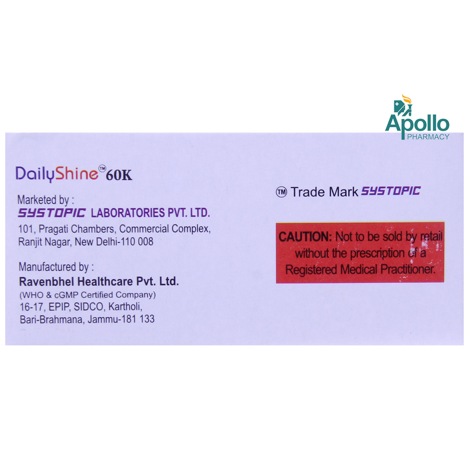 Dailyshine 60K Tablet 8's, Pack of 8 Dailyshine 60K Tablet 8's, Pack of 8
