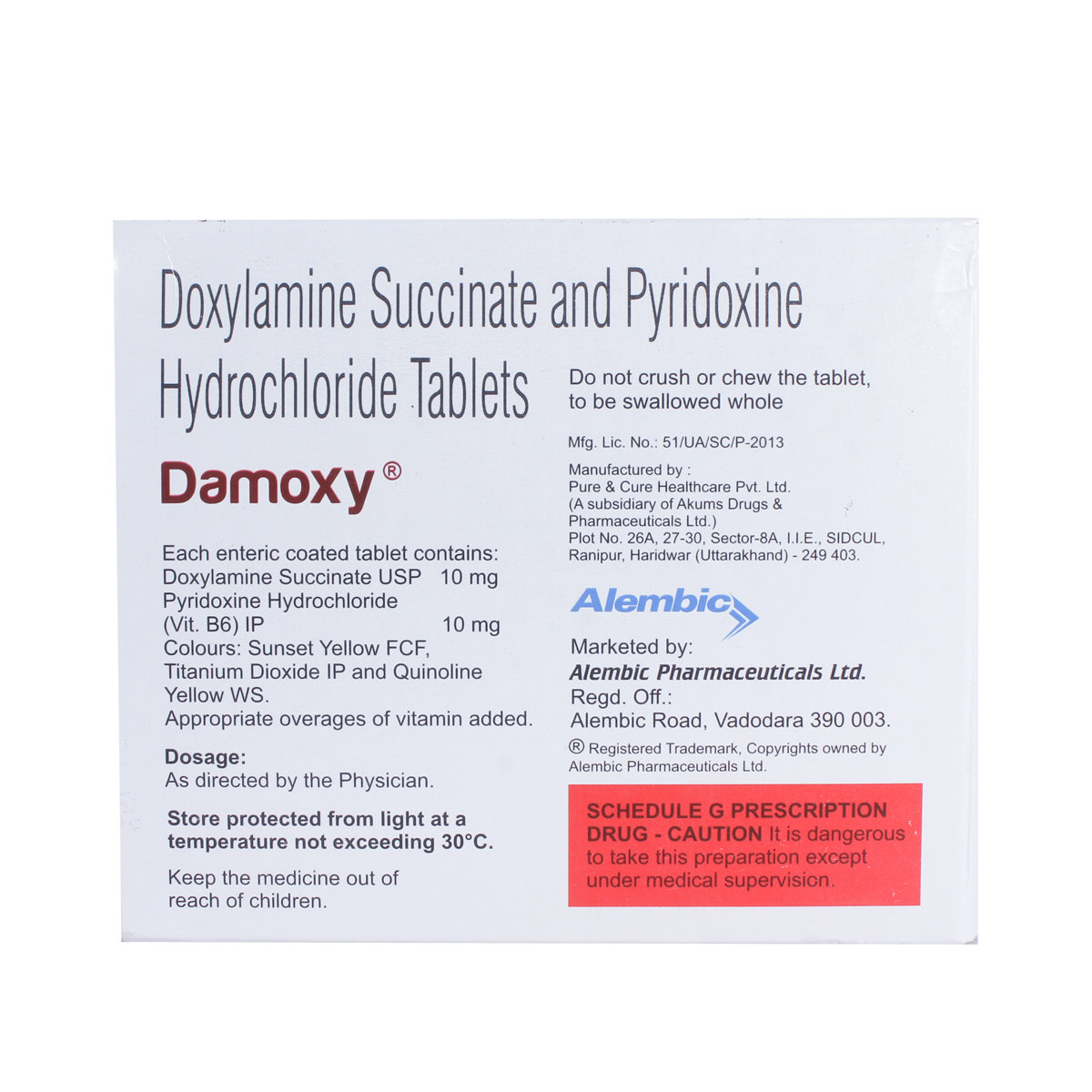 Damoxy Tablet 30's, Pack of 30 TABLETS Damoxy Tablet 30's, Pack of 30 TABLETS