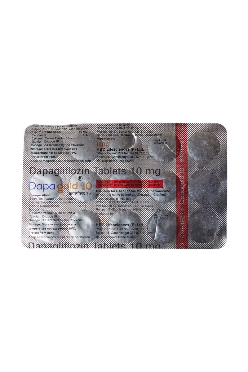 Dapagold 10 mg Tablet 15's, Pack of 15 TabletS Dapagold 10 mg Tablet 15's, Pack of 15 TabletS