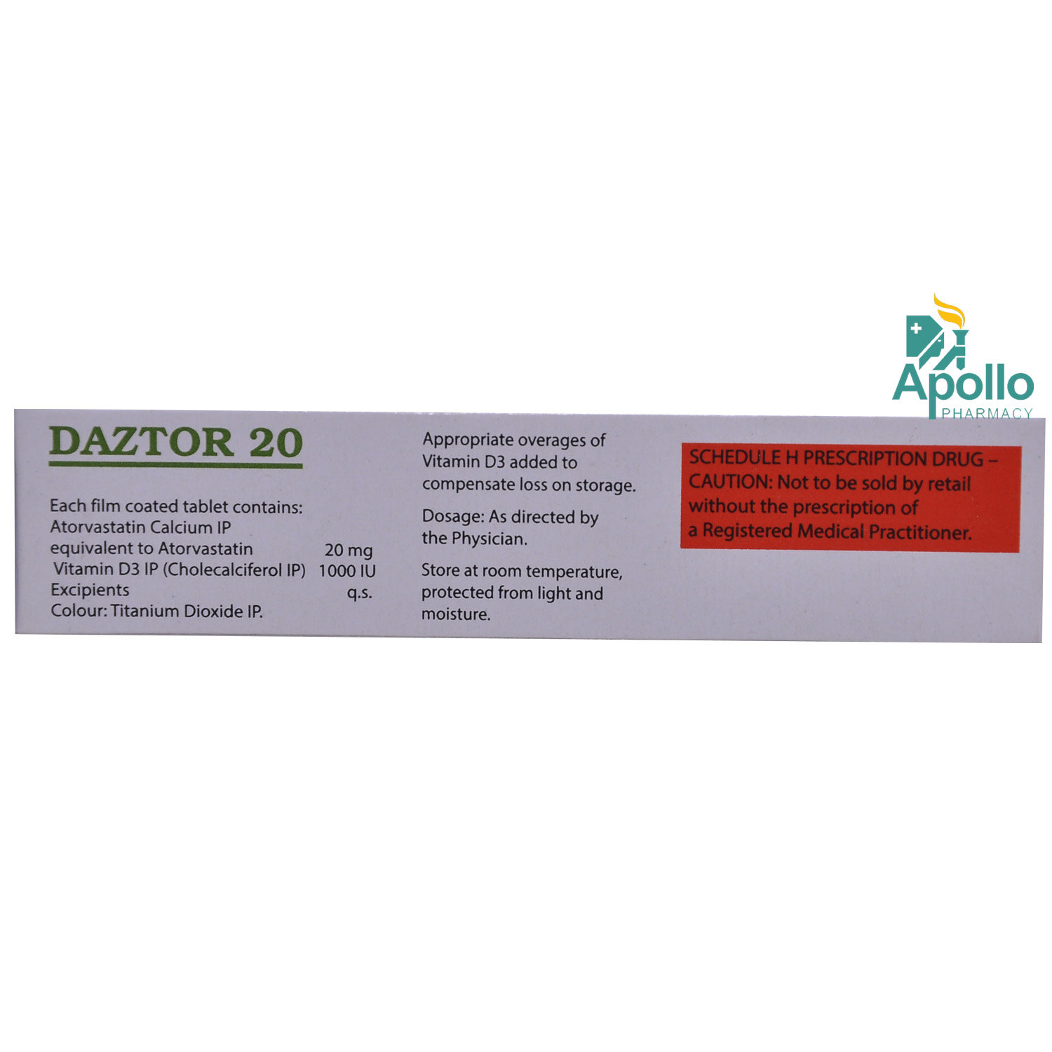 Daztor 20 Tablet 10's, Pack of 10 Daztor 20 Tablet 10's, Pack of 10