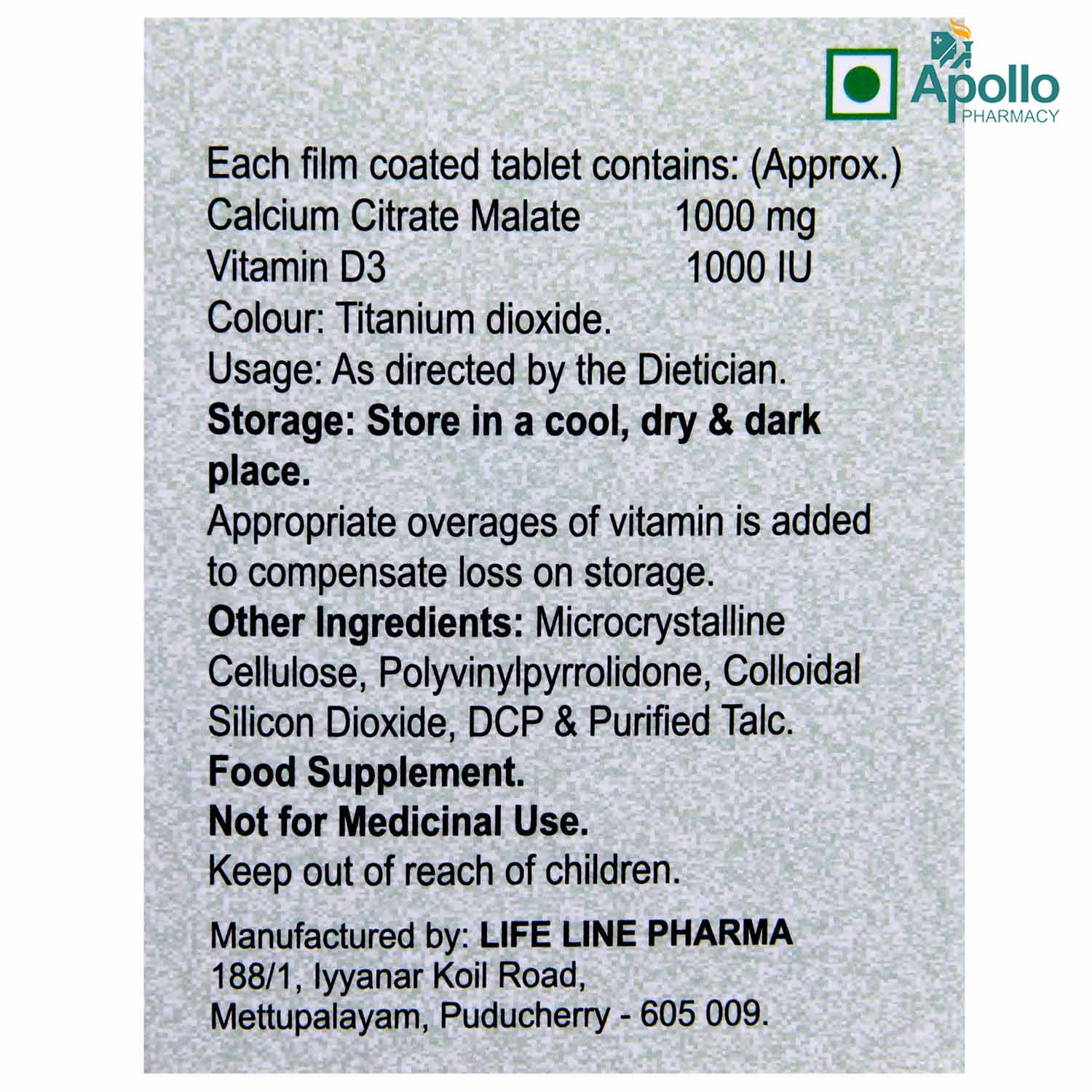 D Calford Tablet 10's, Pack of 10 D Calford Tablet 10's, Pack of 10