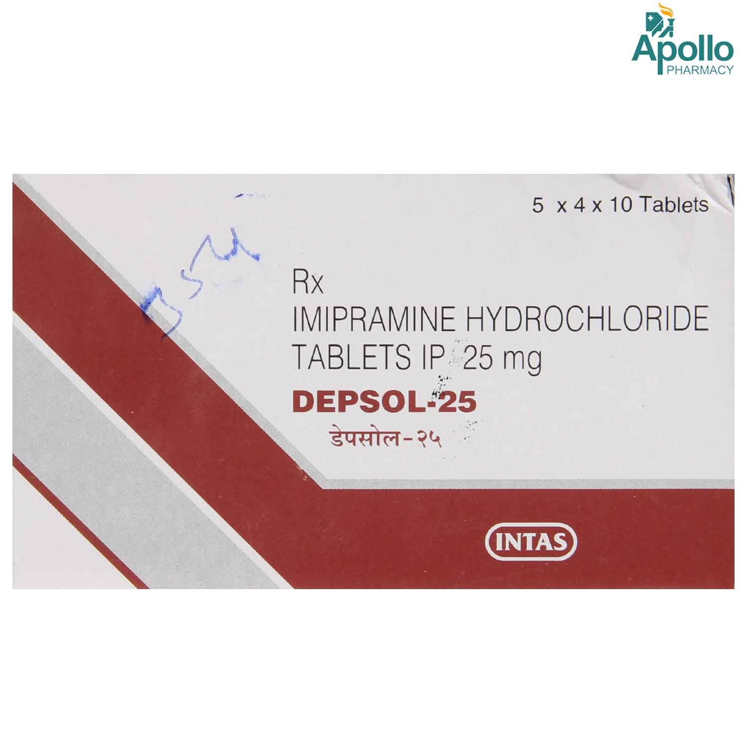 DEPSOL 25MG TABLET, Pack of 10 TABLETS DEPSOL 25MG TABLET, Pack of 10 TABLETS