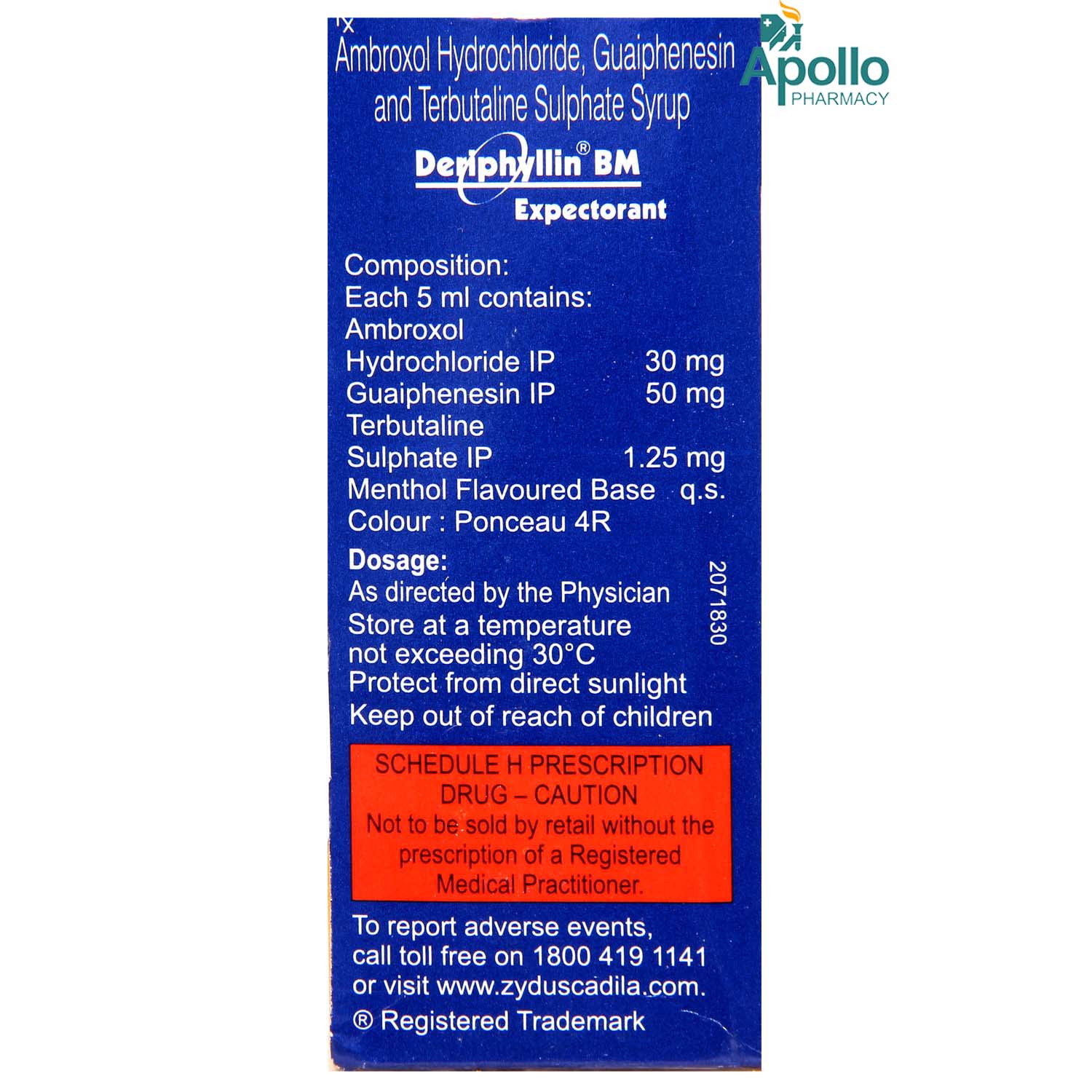 Deriphyllin BM Expectorant 100 ml, Pack of 1 Expectorant Deriphyllin BM Expectorant 100 ml, Pack of 1 Expectorant