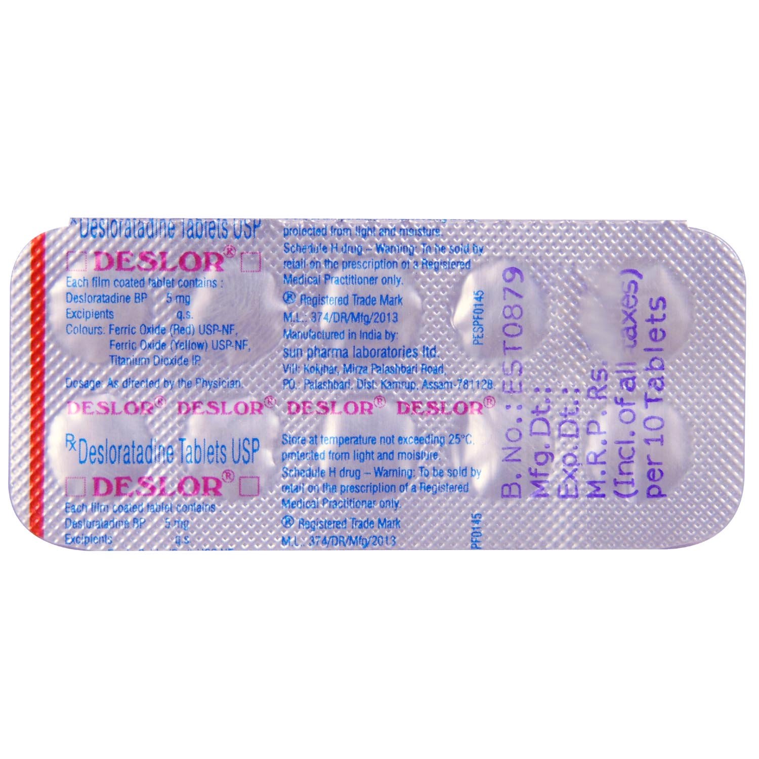 Deslor Tablet 10's, Pack of 10 TABLETS Deslor Tablet 10's, Pack of 10 TABLETS