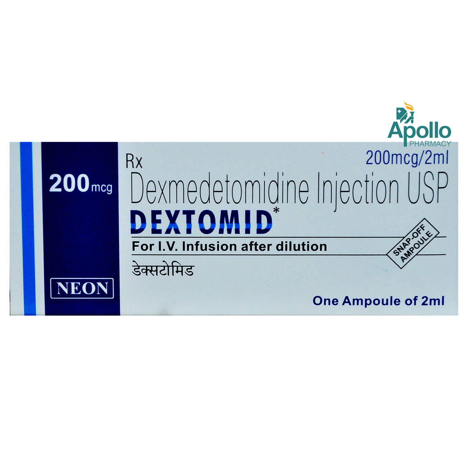 DEXTOMID 200MCG INJECTION 2ML, Pack of 1 INJECTION DEXTOMID 200MCG INJECTION 2ML, Pack of 1 INJECTION